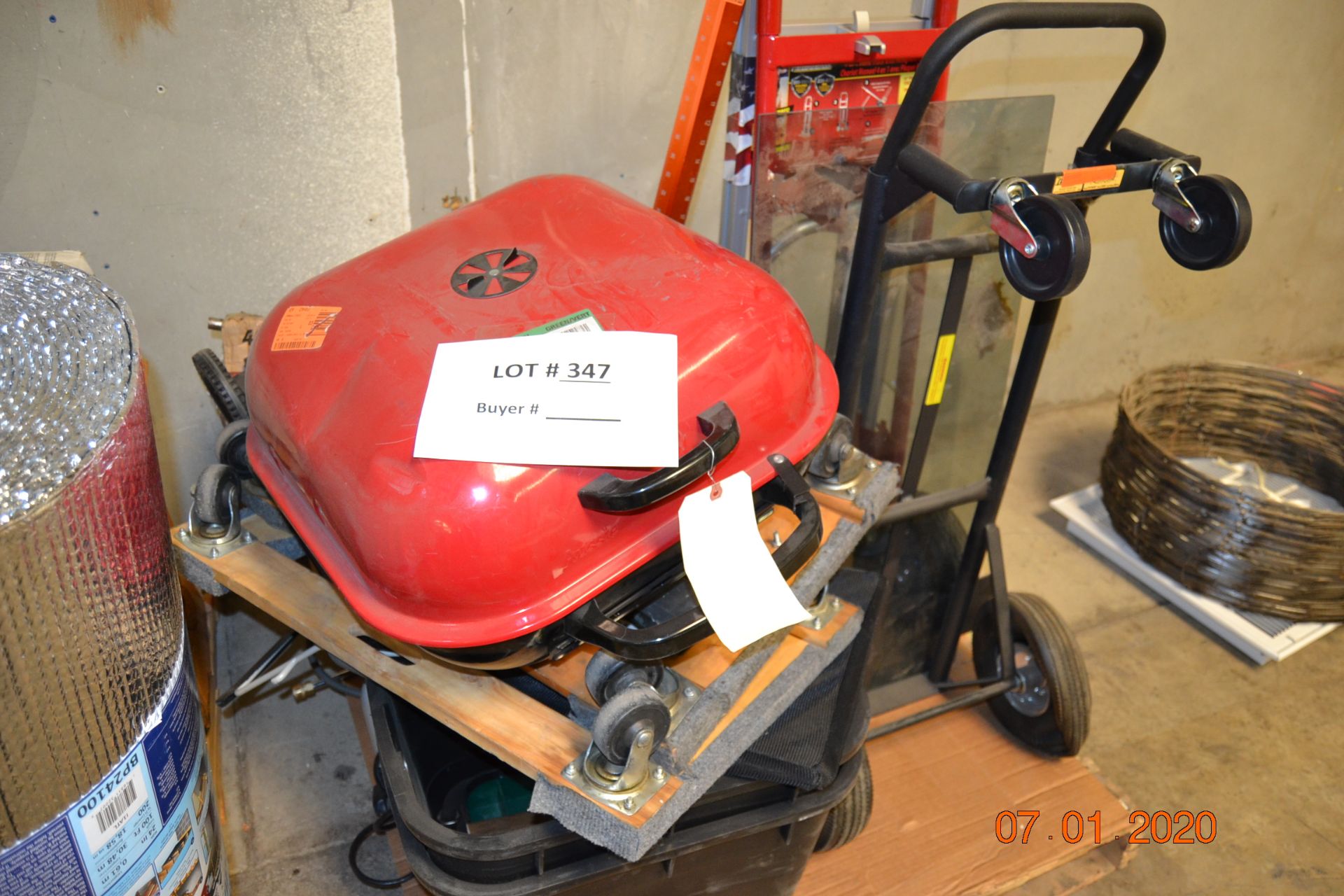 BBQ, HAND TRUCK, SPRINKLER HEADS, RED CORAL MISC