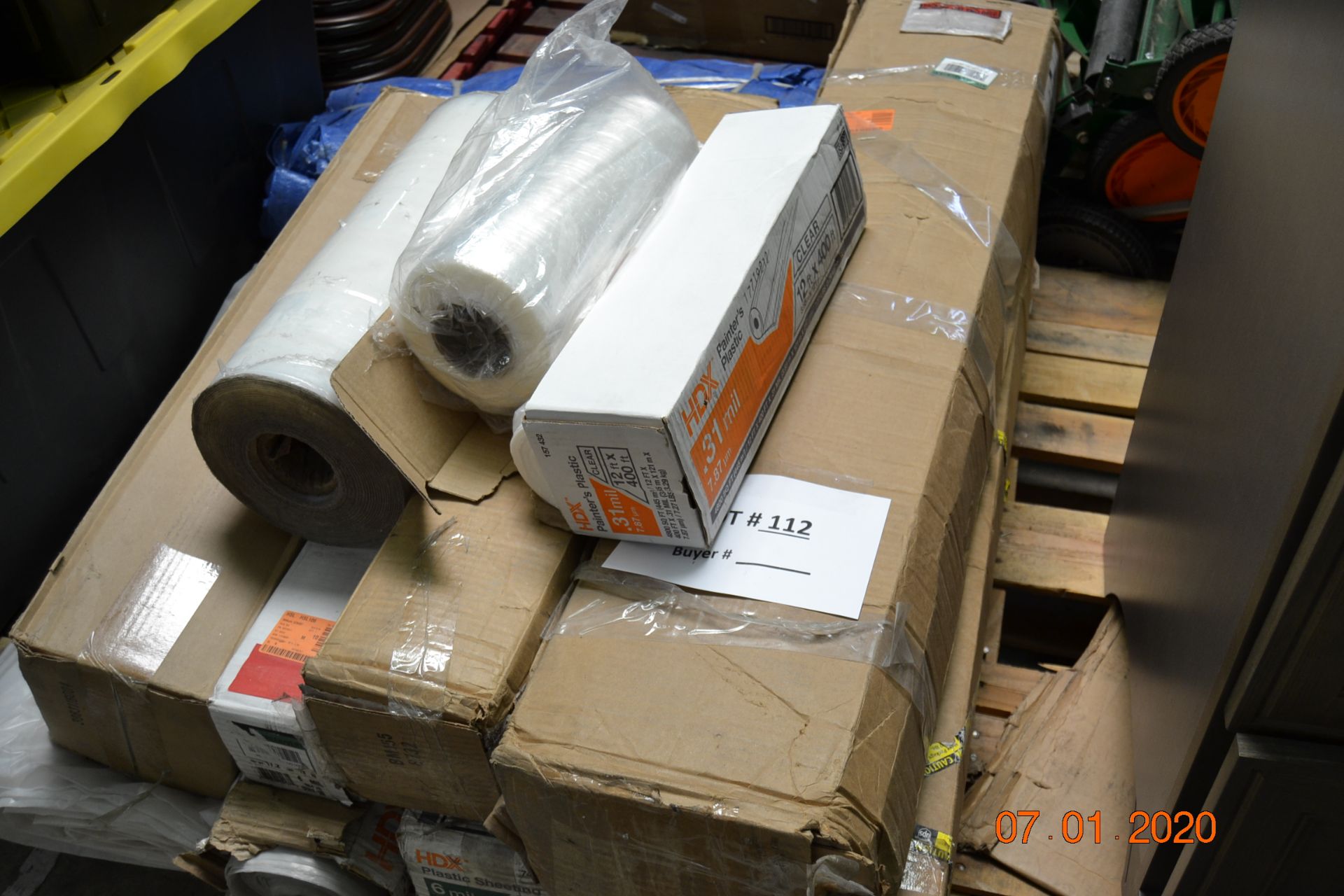 PALLET OF PLASTIC SHEETING ASSORTED