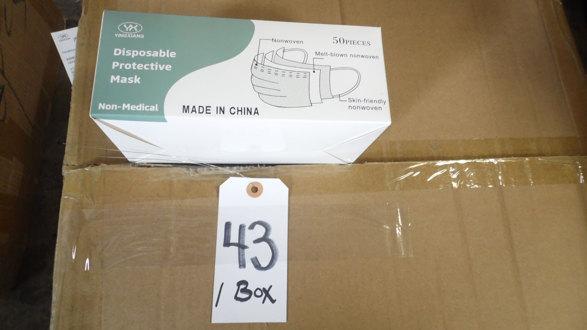 DISPOSABLE MASKS BOX OF 50 [Up to 10 boxes available. This is by the box. 50 masks per box.]