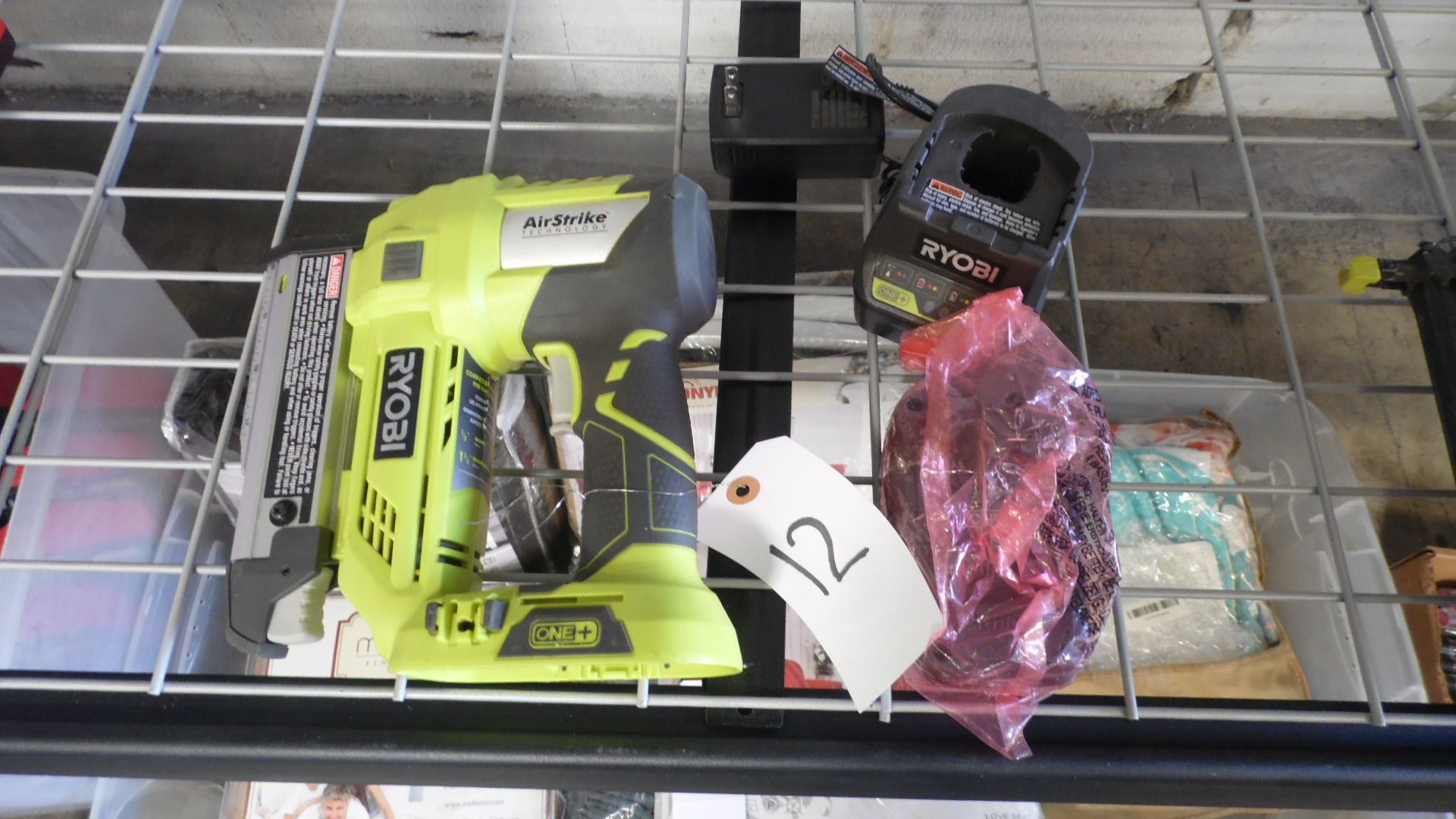 RYOBI AIR STRIKE w/ BATTERY & CHARGER (Tested, works}