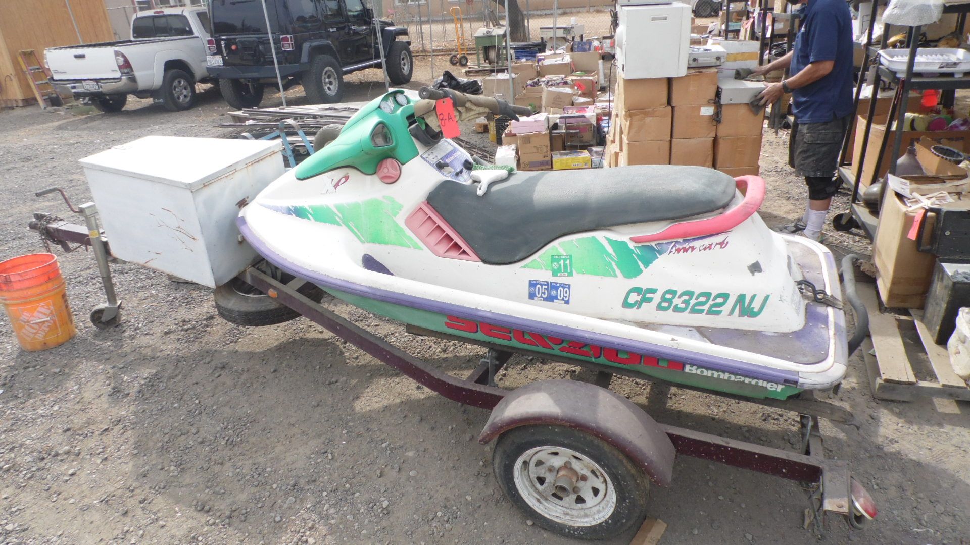 SEA-DOO JET SKI w/ TRAILER - Image 2 of 2