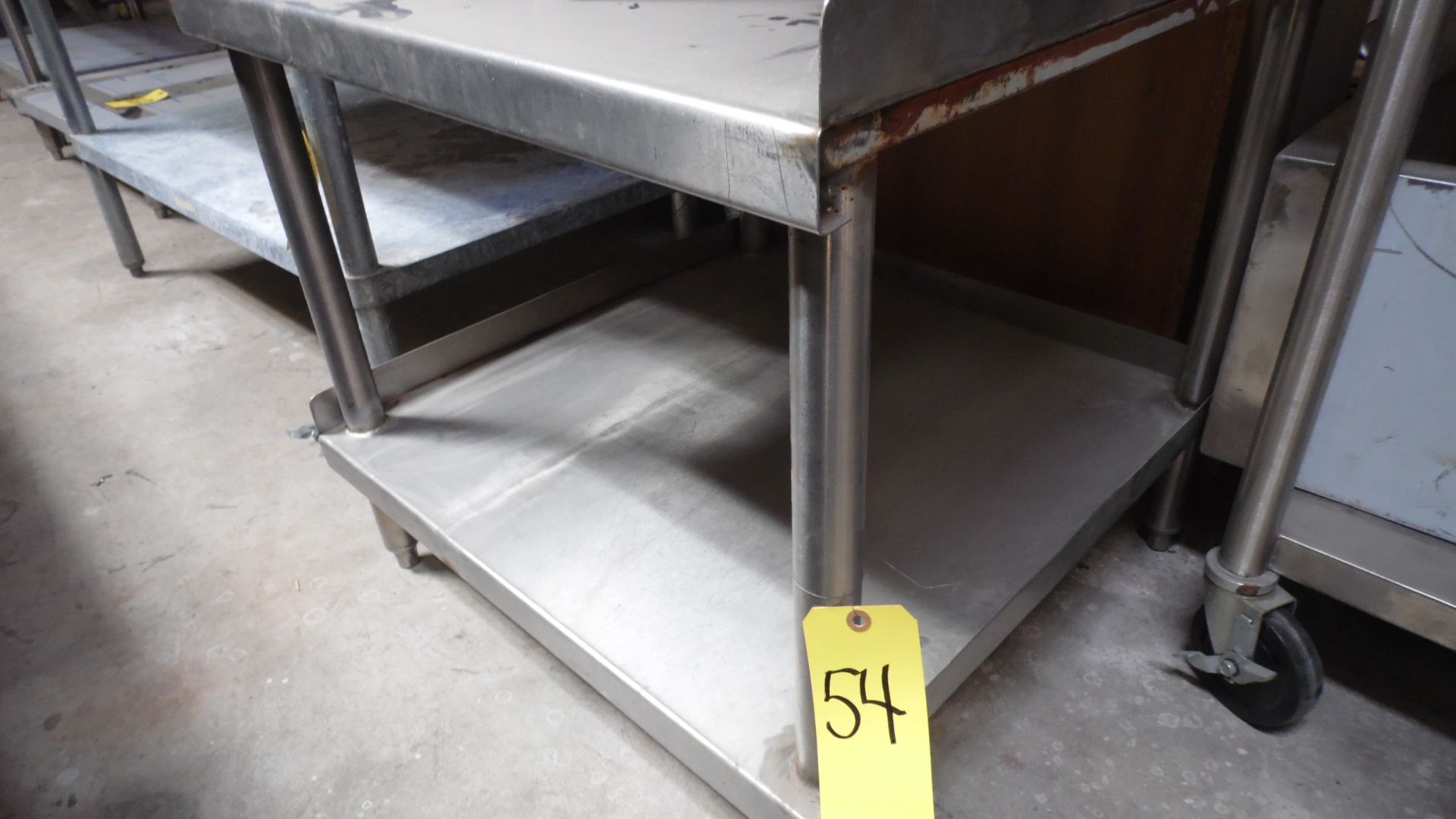 28" X 28" STAINLESS STEEL TABLE
