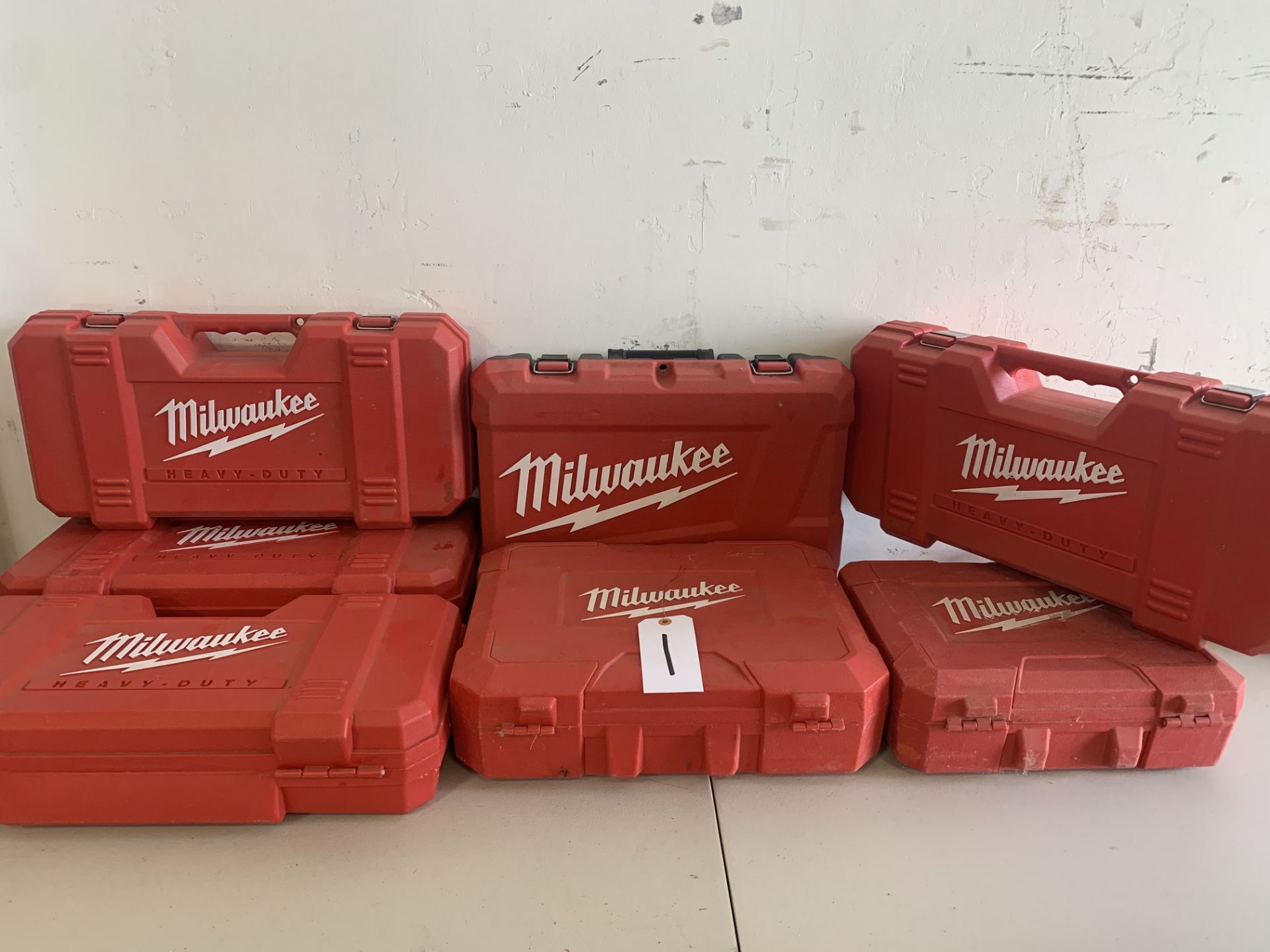 6 Milwaukee Toolboxes (NO TOOLS)