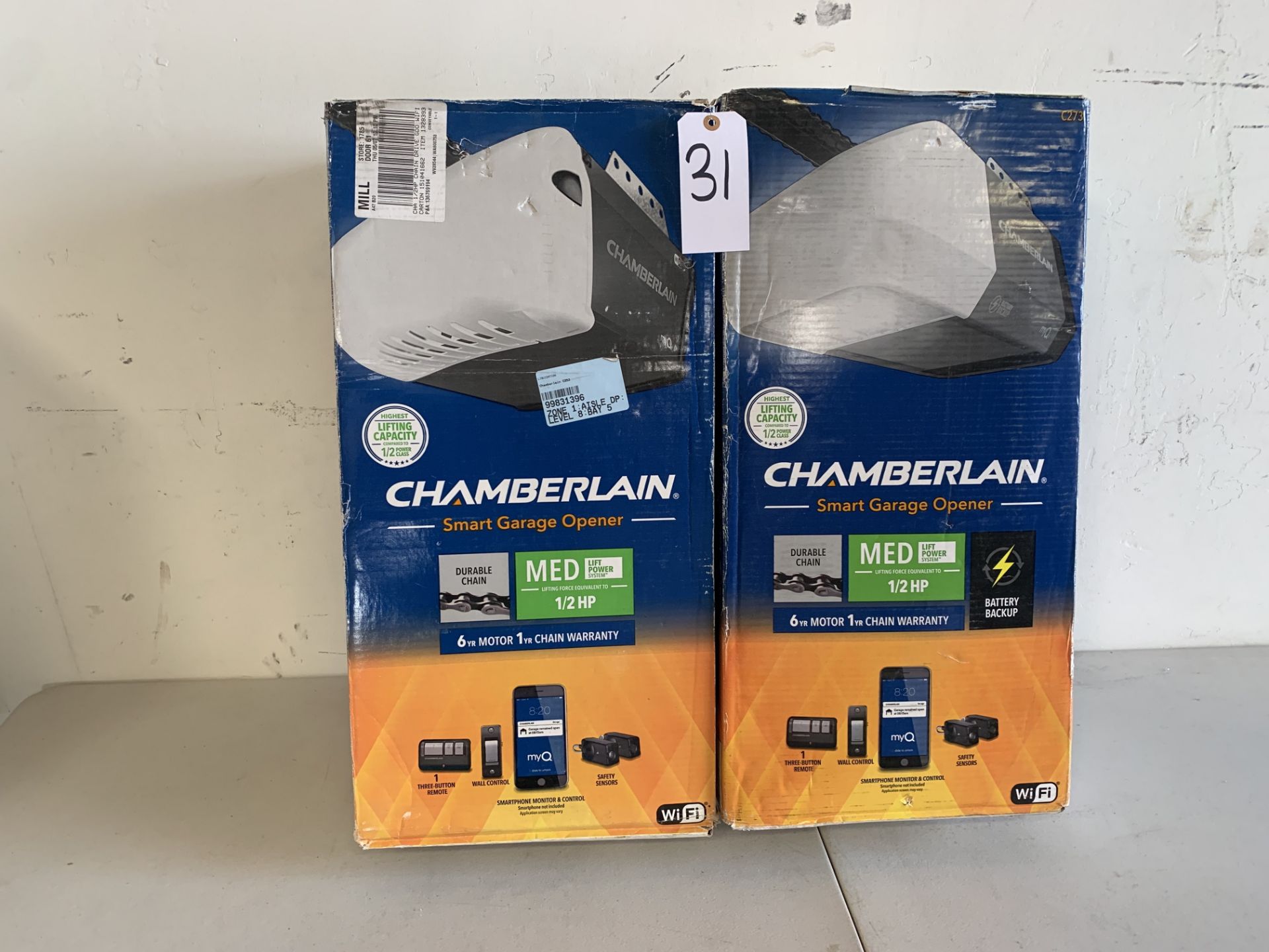 Chamberlain Smart WiFi Garage Door Opener, 2 Items