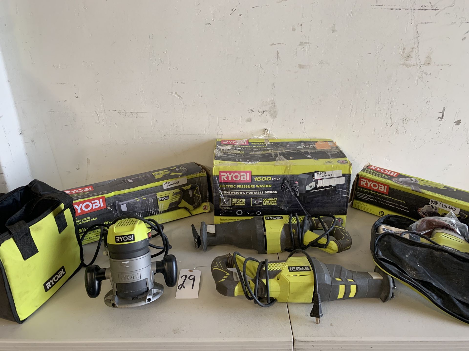 Ryobi Tools: Router, Reciprocating Saws, Sander. (Tested and Works)