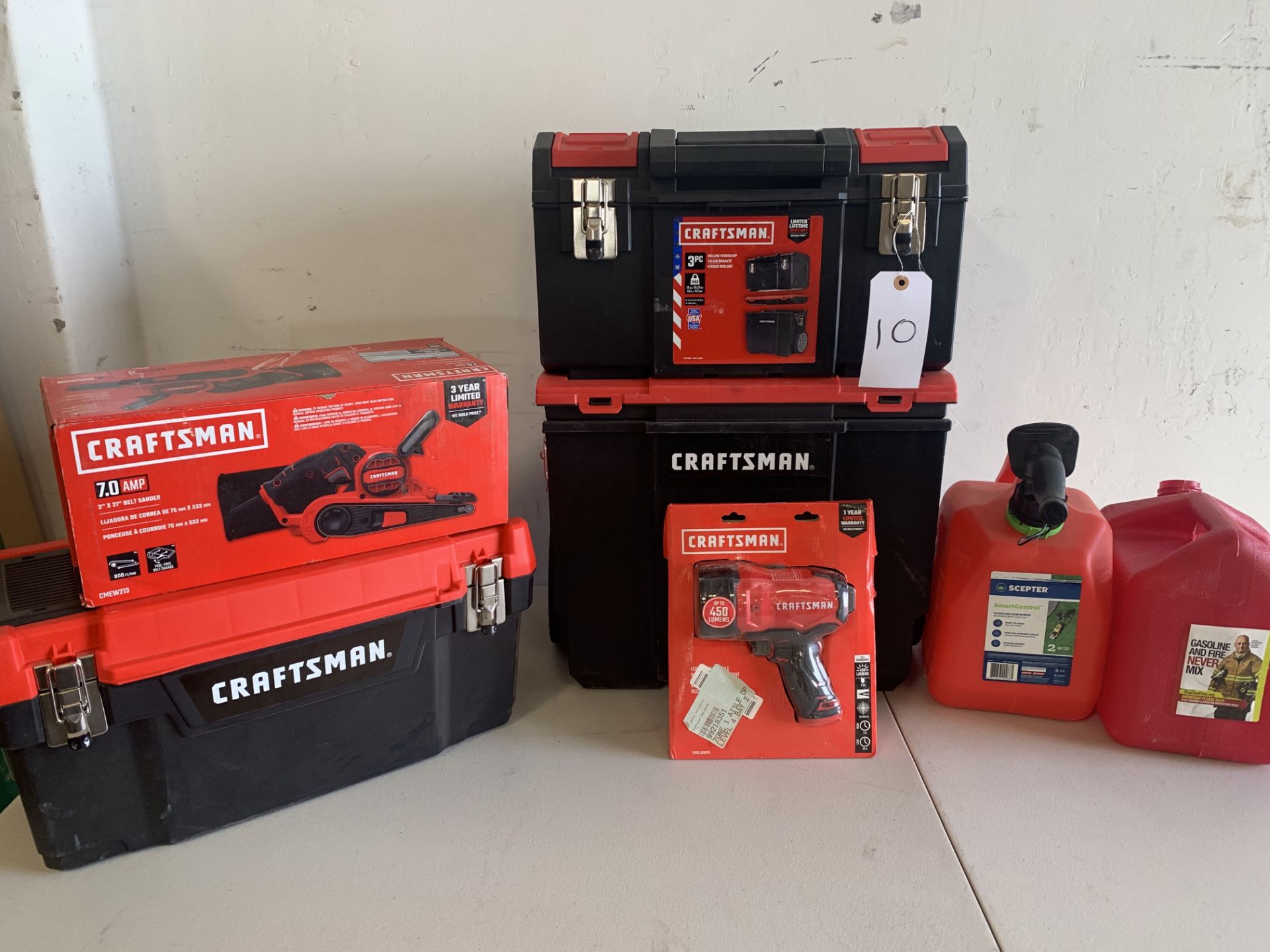Craftsman Tools and Gas Cans, 7 Items
