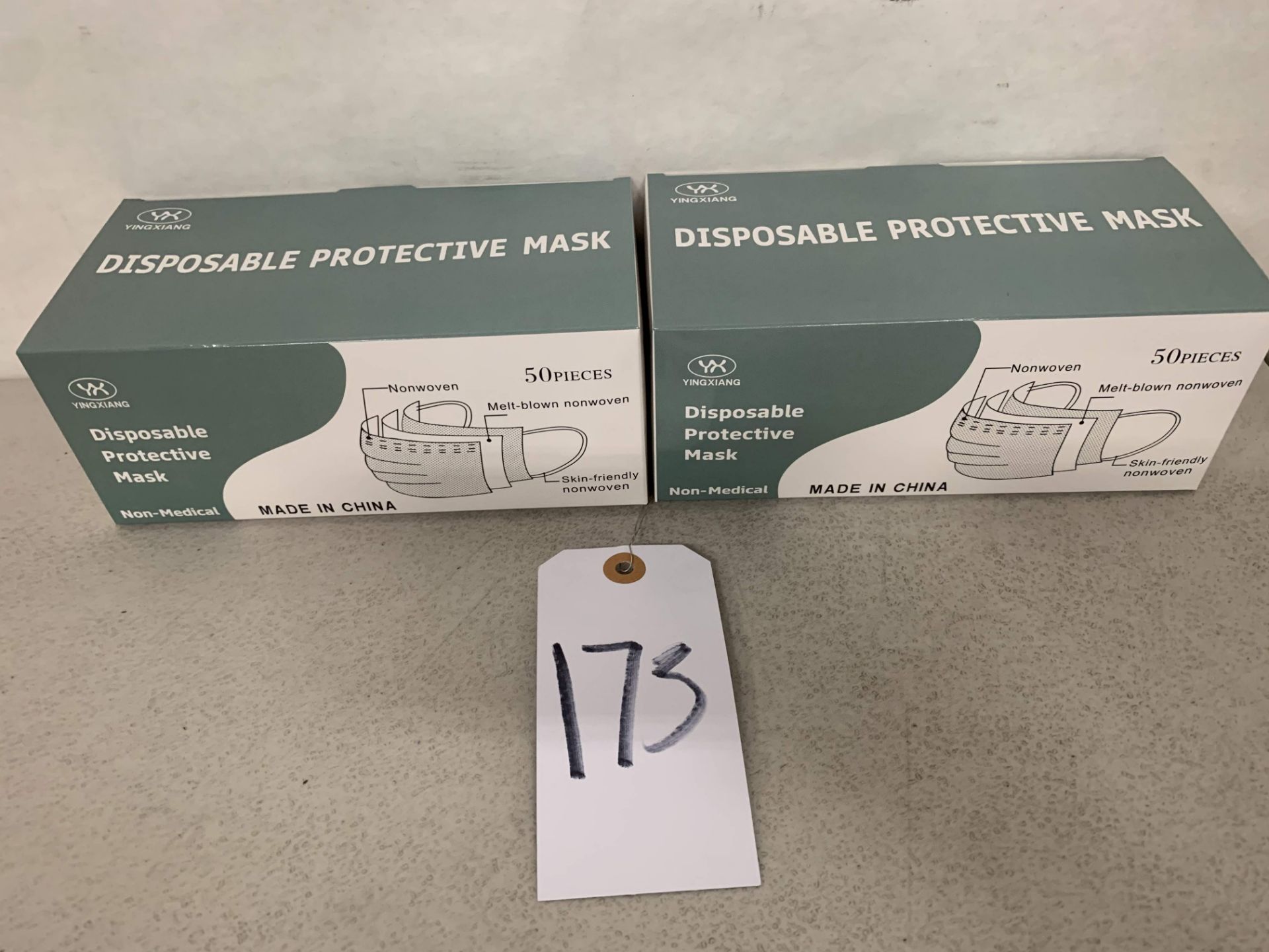 2 Boxes of 50 3-ply Masks