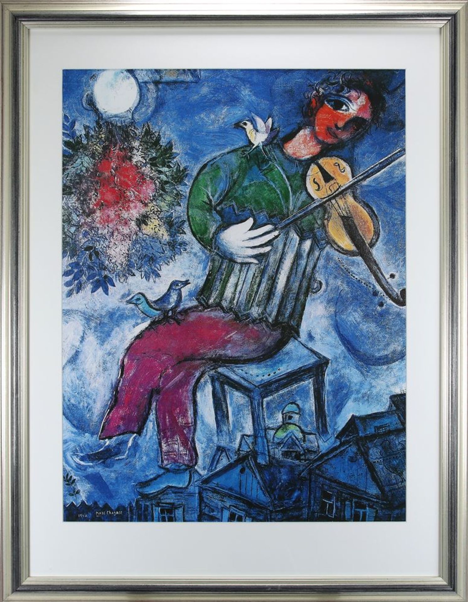 Chagall, Marc1887 Witebsk - 1985 Saint-Paul-de-Vence. Le Violiniste Bleu. Giclée Faksimile auf - Bild 2 aus 4