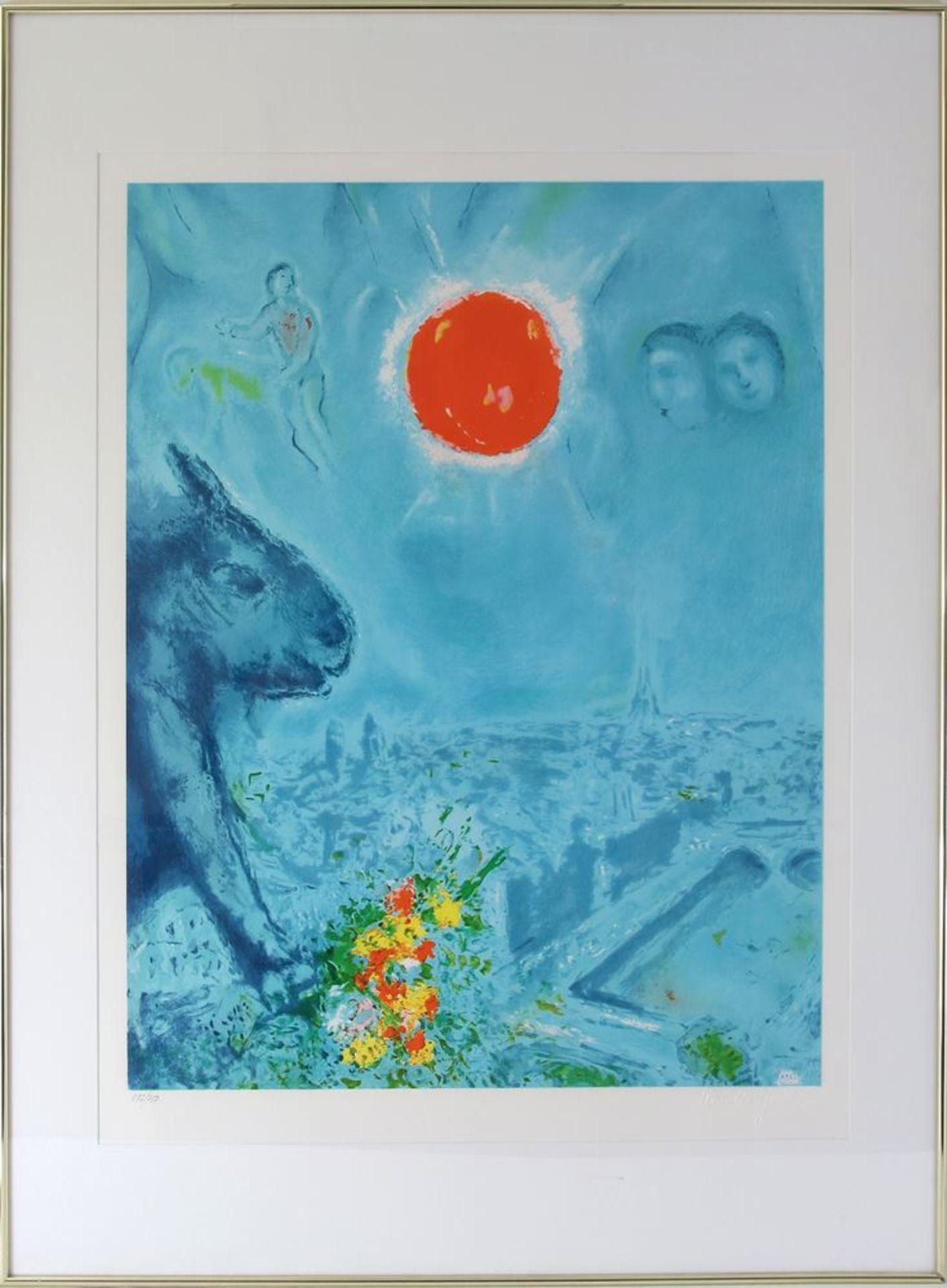 Chagall, Marc1887 Witebsk - 1985 Saint-Paul-de-Vence. Le Soleil de Paris. Farblithographie von - Bild 2 aus 5