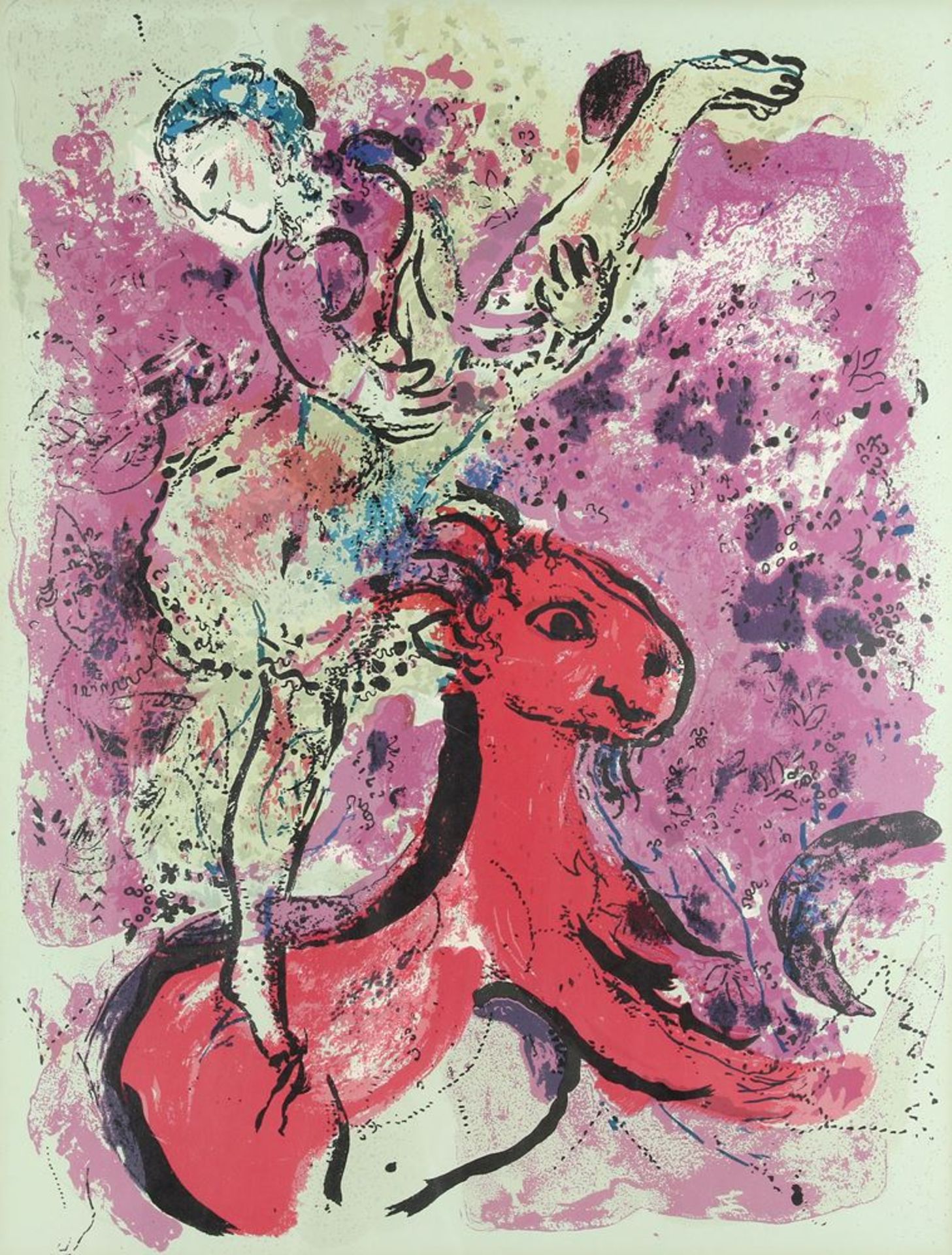 Chagall, Marc1887 Witebsk - 1985 Saint-Paul-de-Vence. Nach L´Écuyere au Cheval rouge, Paris 1957.