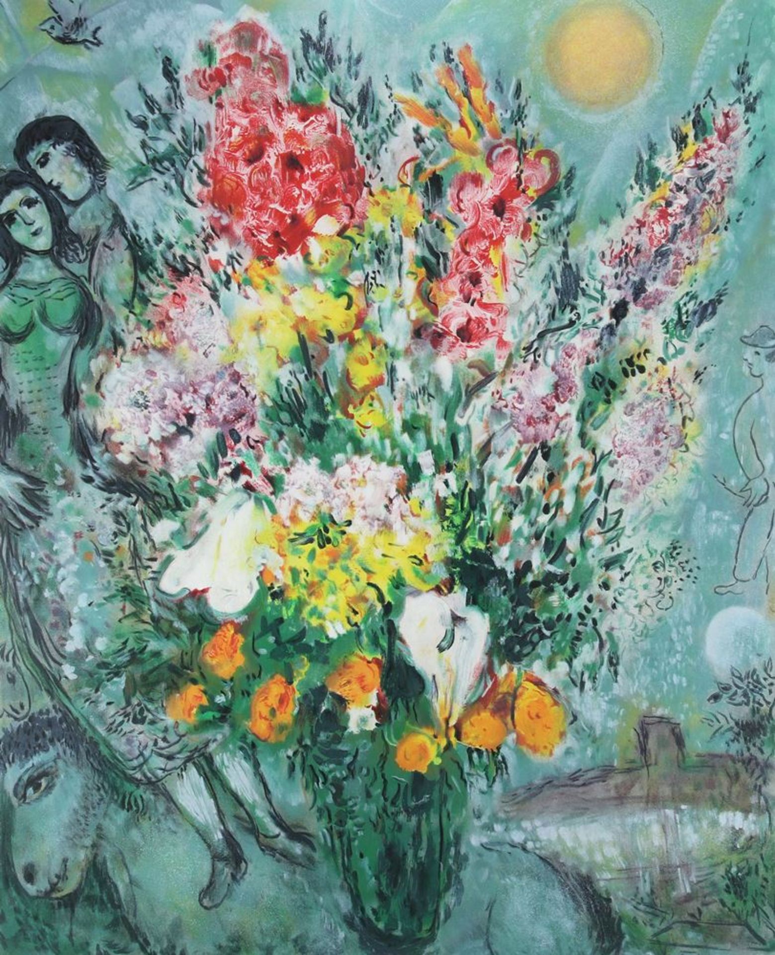 Chagall, Marc1887 Witebsk - 1985 Saint-Paul-de-Vence. Bouquet multicolor. Farblithographie auf