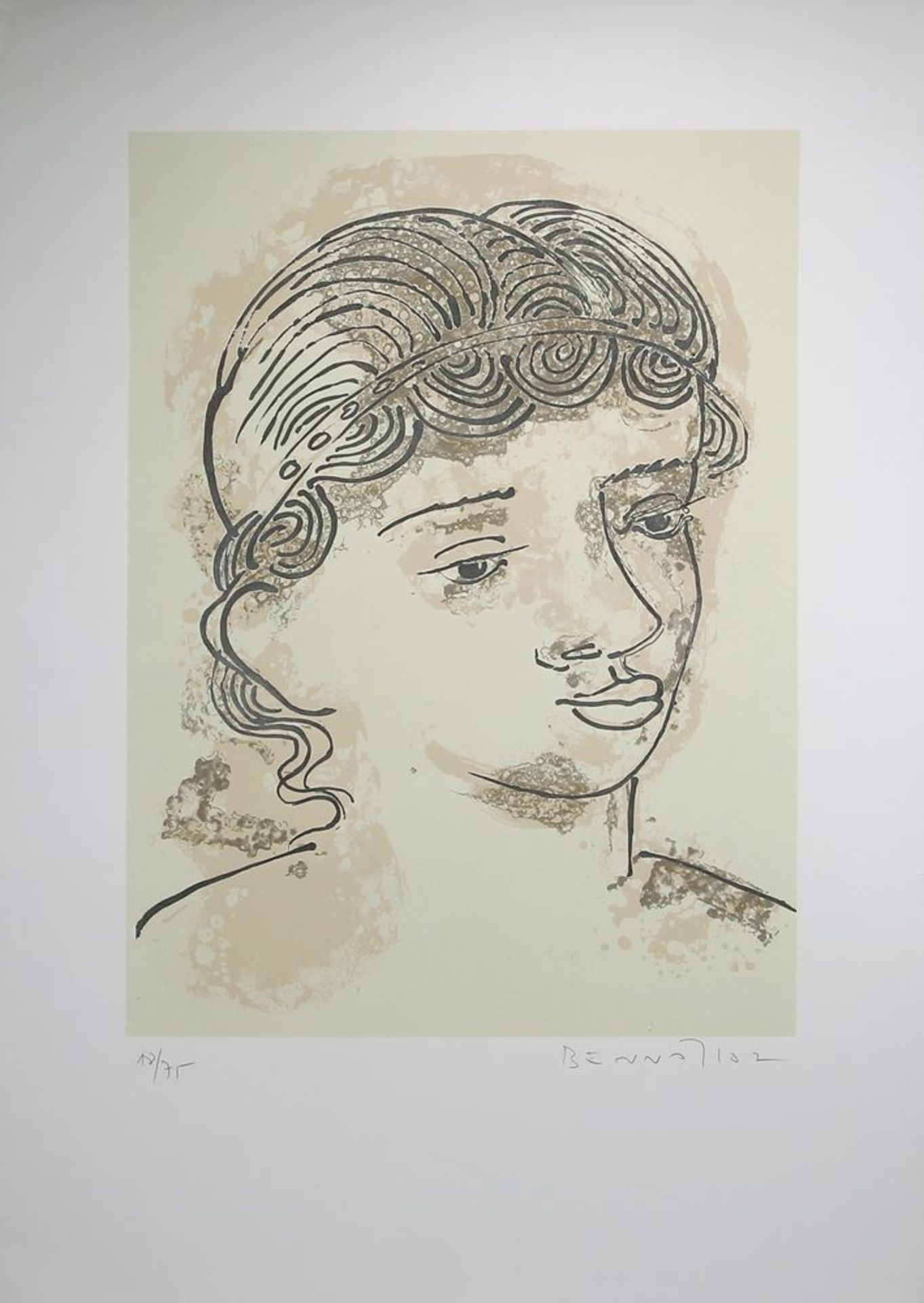 Bennassar Vives, Joan* 1950 Pollença, Mallorca. Paula, 2001. Serigraphie auf Papier. Unten rechts - Bild 2 aus 3