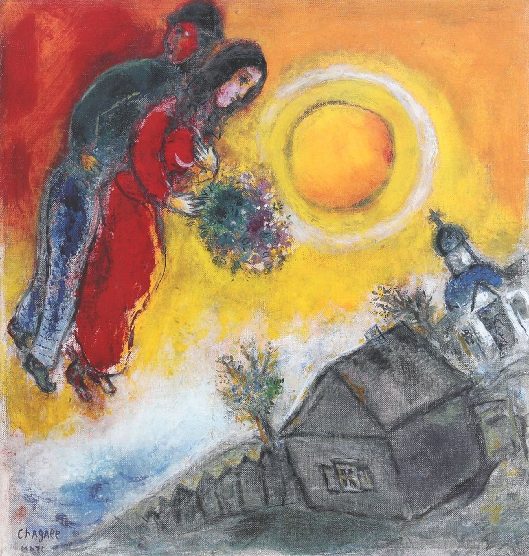 Chagall, Marc1887 Witebsk - 1985 Saint-Paul-de-Vence. Offsetdruck nach Chagall. Größe ca. 40 x 39