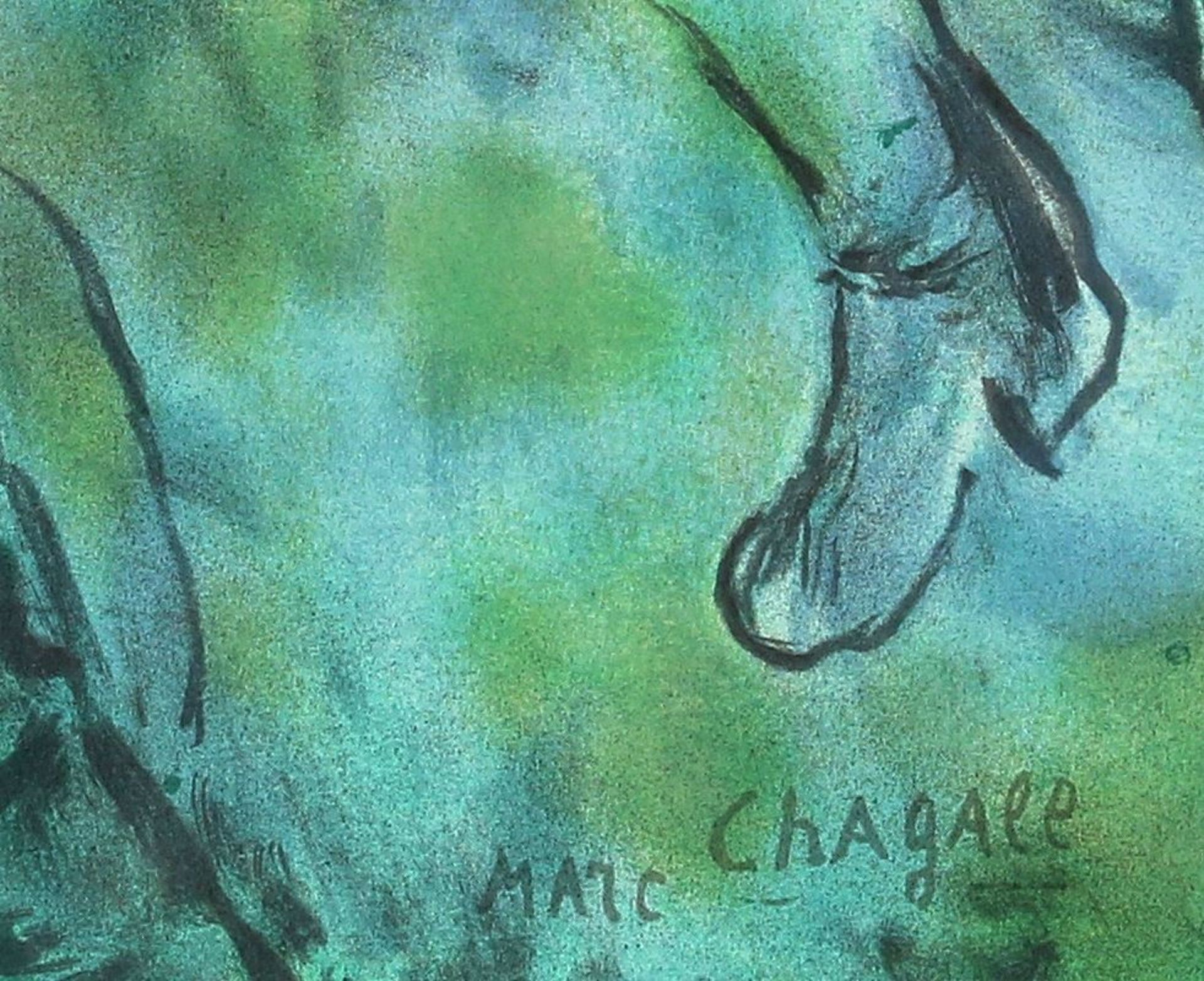 Chagall, Marc1887 Witebsk - 1985 Saint-Paul-de-Vence. Ausstellungplakat Bouquet de fleurs. Hinter - Bild 3 aus 3
