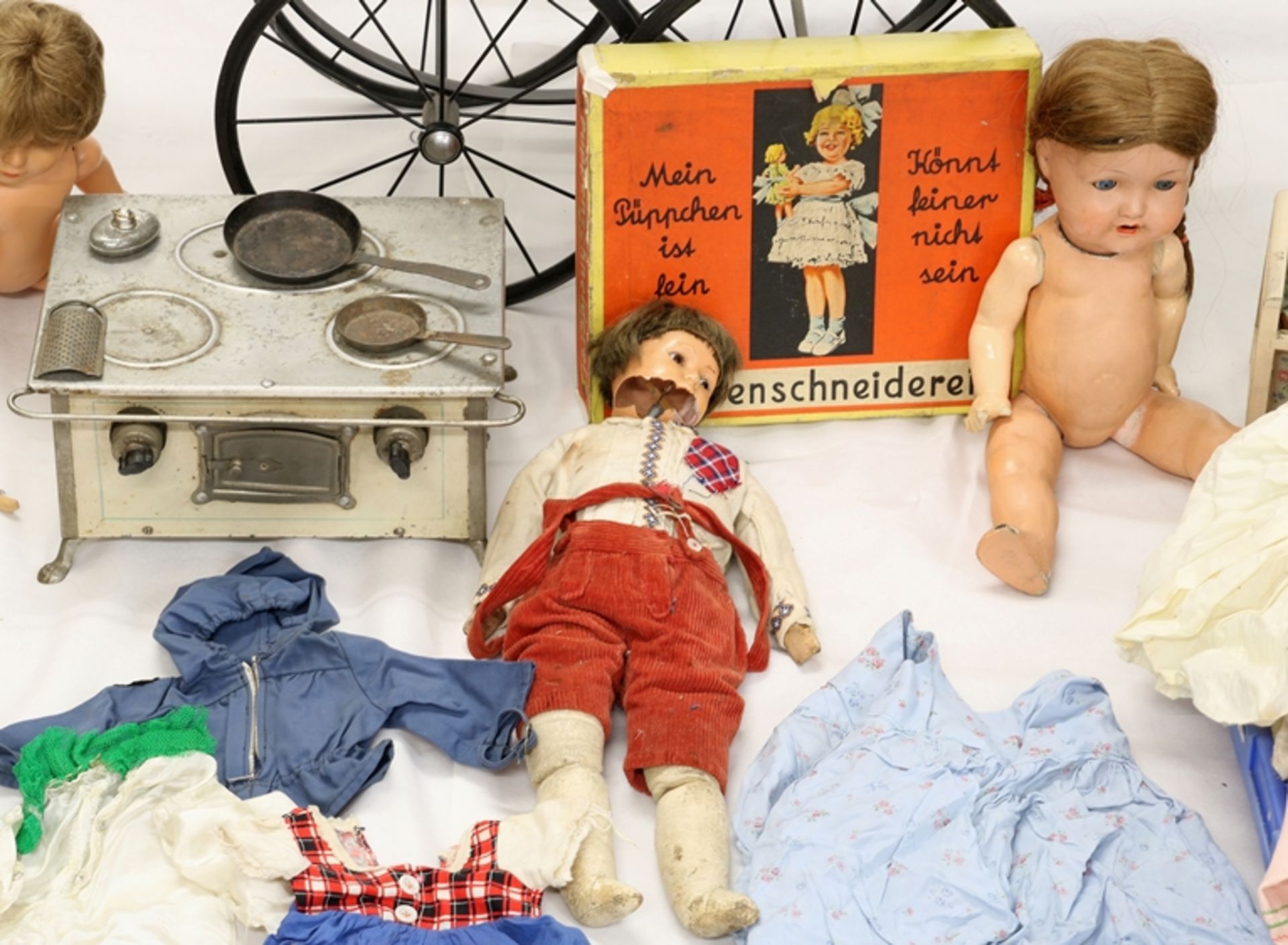Konvolut Puppen mit Puppenwagen - Bild 3 aus 9