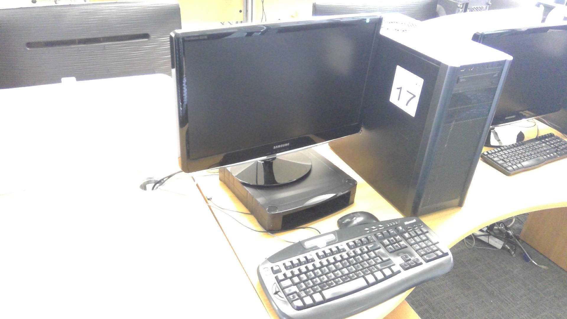 Antec PC complete with Samsung 24 inch monitor, keyboard and mouse