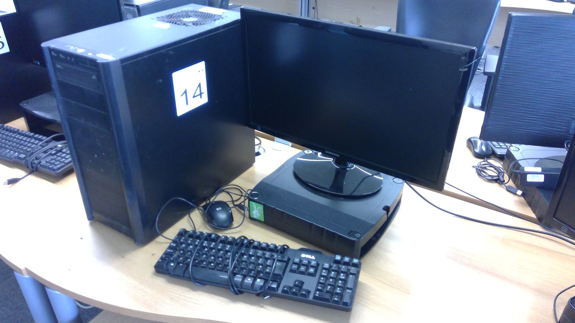 Antec PC complete with Samsung 24 inch monitor, keyboard and mouse
