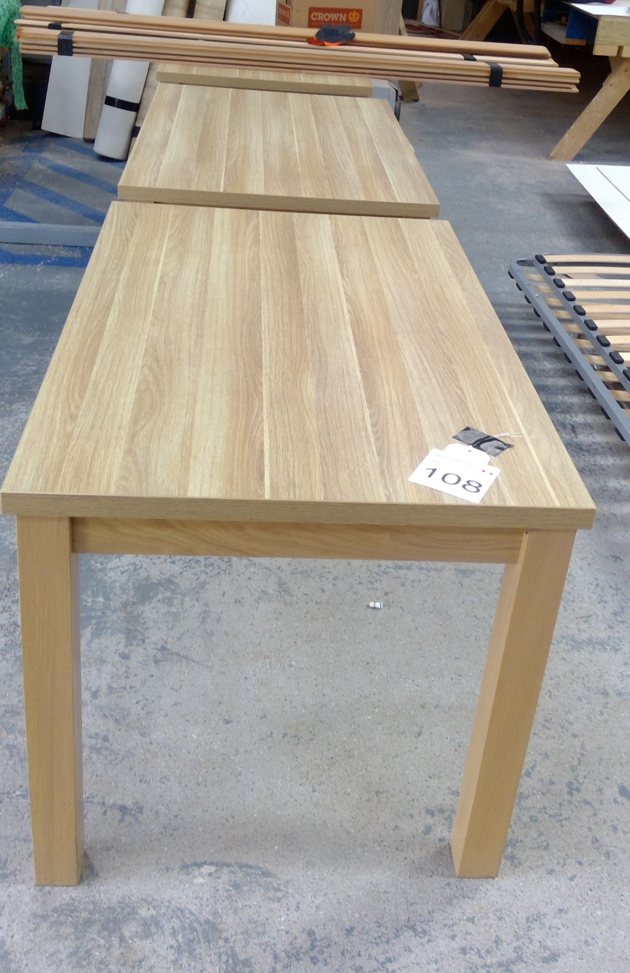 3 No. 1200mm x 800mm Oak effect tables