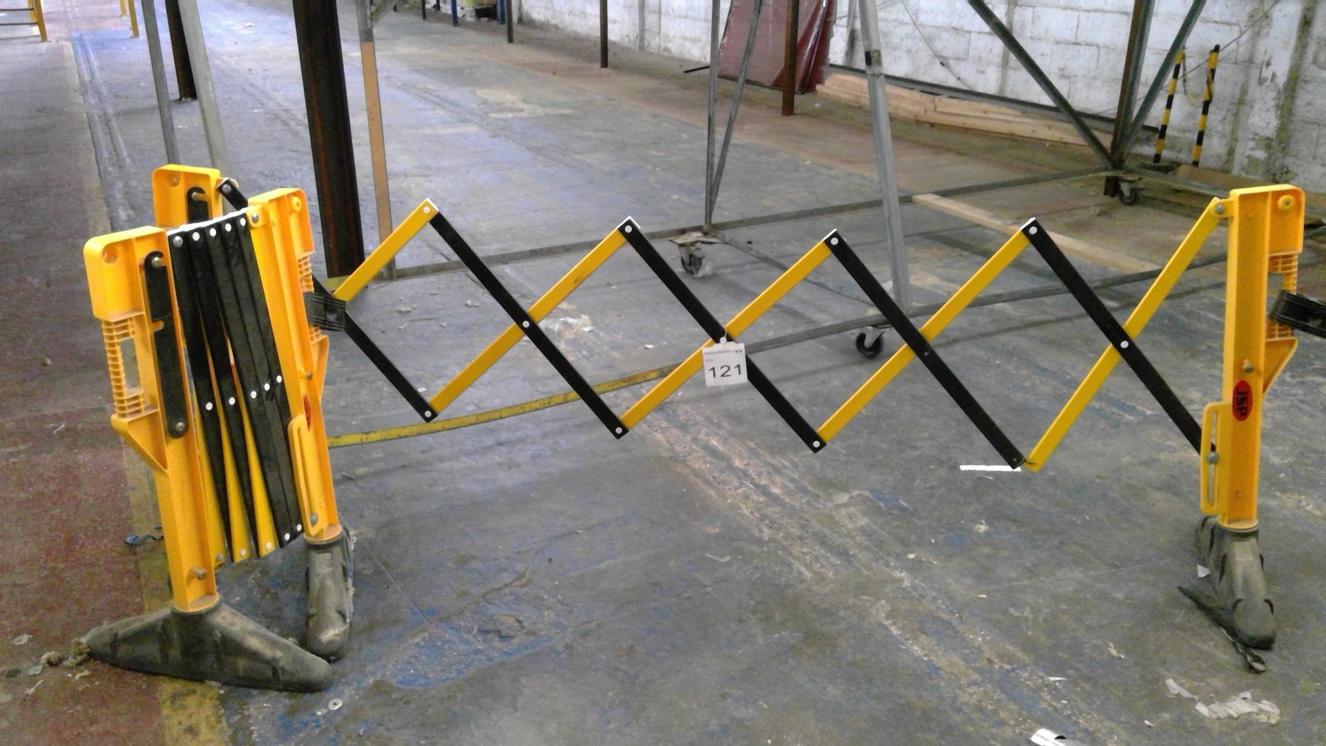 2 No 10ft wide JSP collapsable safety barriers