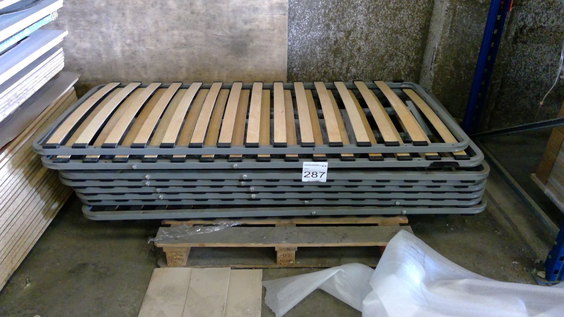 9 No Single bed frames with wooden slats