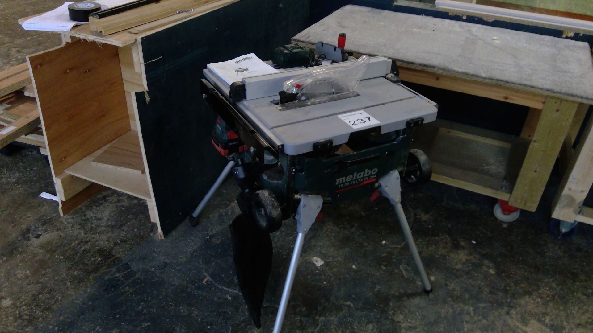 Metabo TS 36-18 LTX BL 354 Cordless Table Saw complete with 2 No 8 Ah batteries and charger