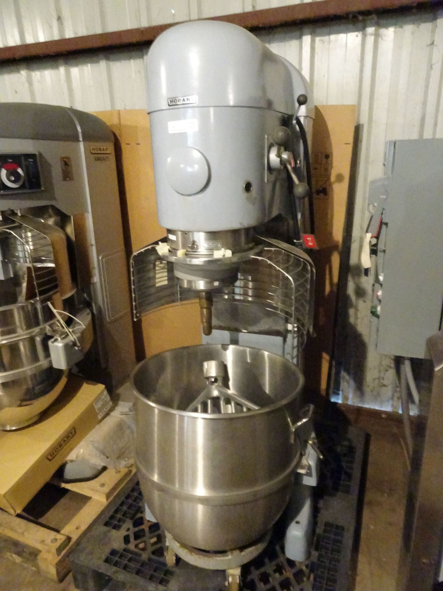 Hobart Model V1401 5HP Planetary Mixer With Castered Bowl,