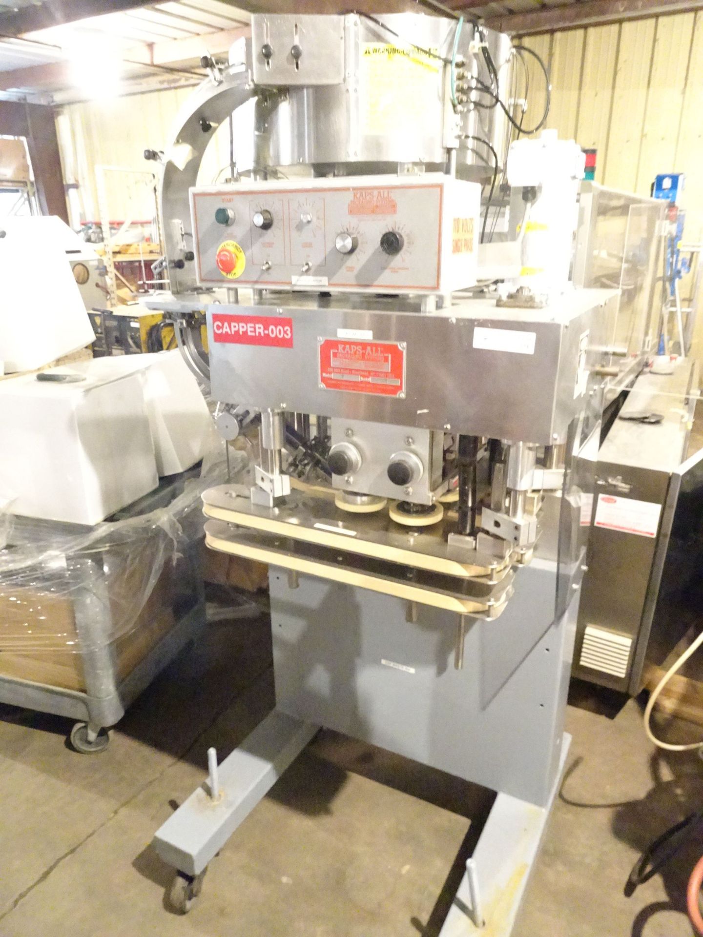 Kaps-All Model E Capper with Vibratory Feeder Bowl sn 3342 - Image 4 of 5