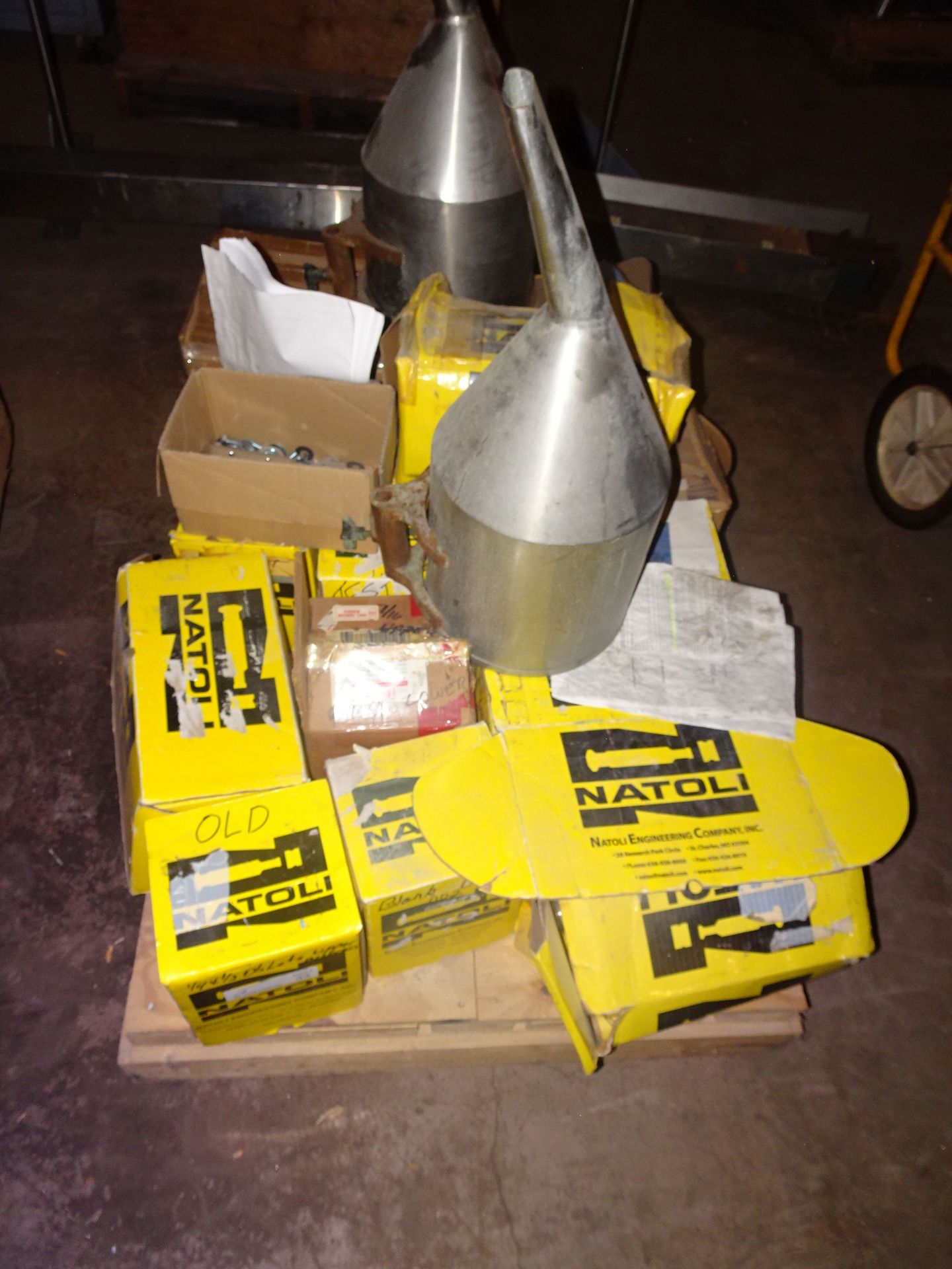 Skid Lot of Various Natoli Tooling for Stokes Tablet Presses, 2 Hoppers **See Auctioneers Note**