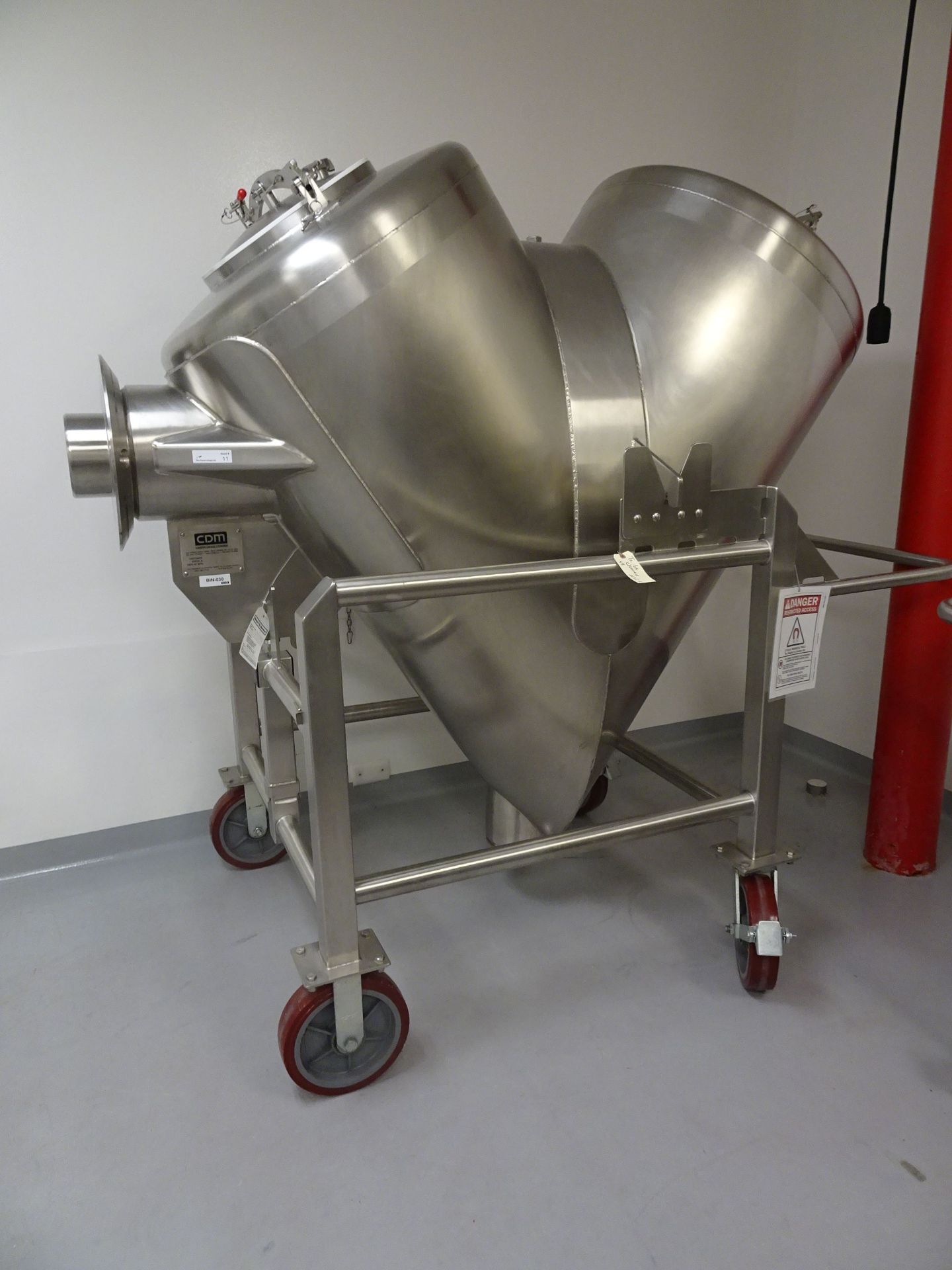 CDM Twin Shell (Vee) Blender with Drive and Two Blending Shells All Stainless Steel Construction - Image 6 of 23