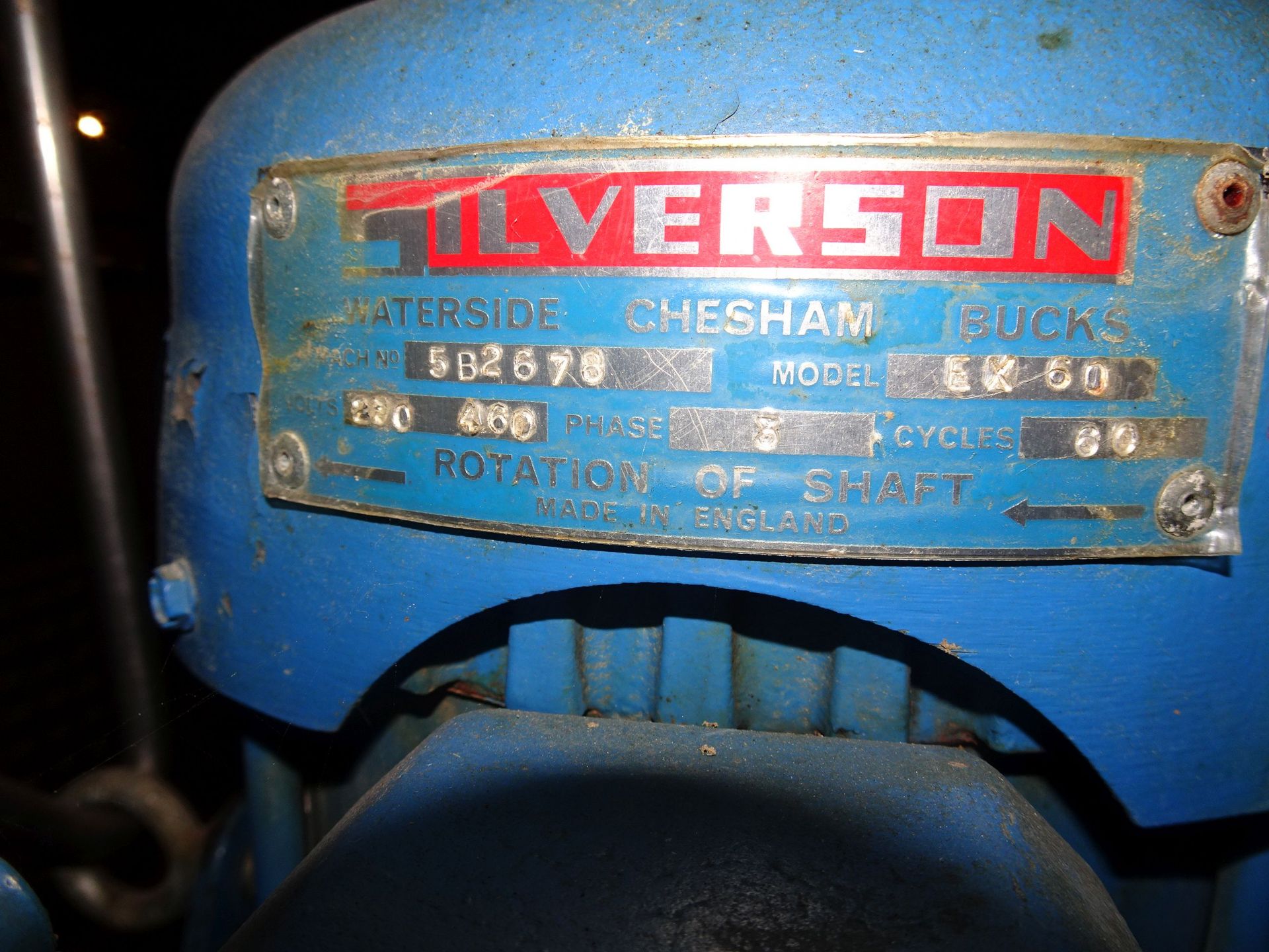 Silverson 5HP (3HP) EX-60 High Shear Batch Mixer with Lift Cart - Stainless Product Contact - Image 3 of 3