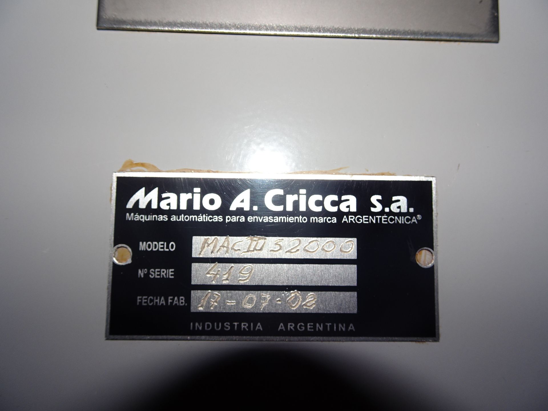 Mario A. Cricca S.A. Model MACIII 32000 Blister Packaging Machine - Image 6 of 6