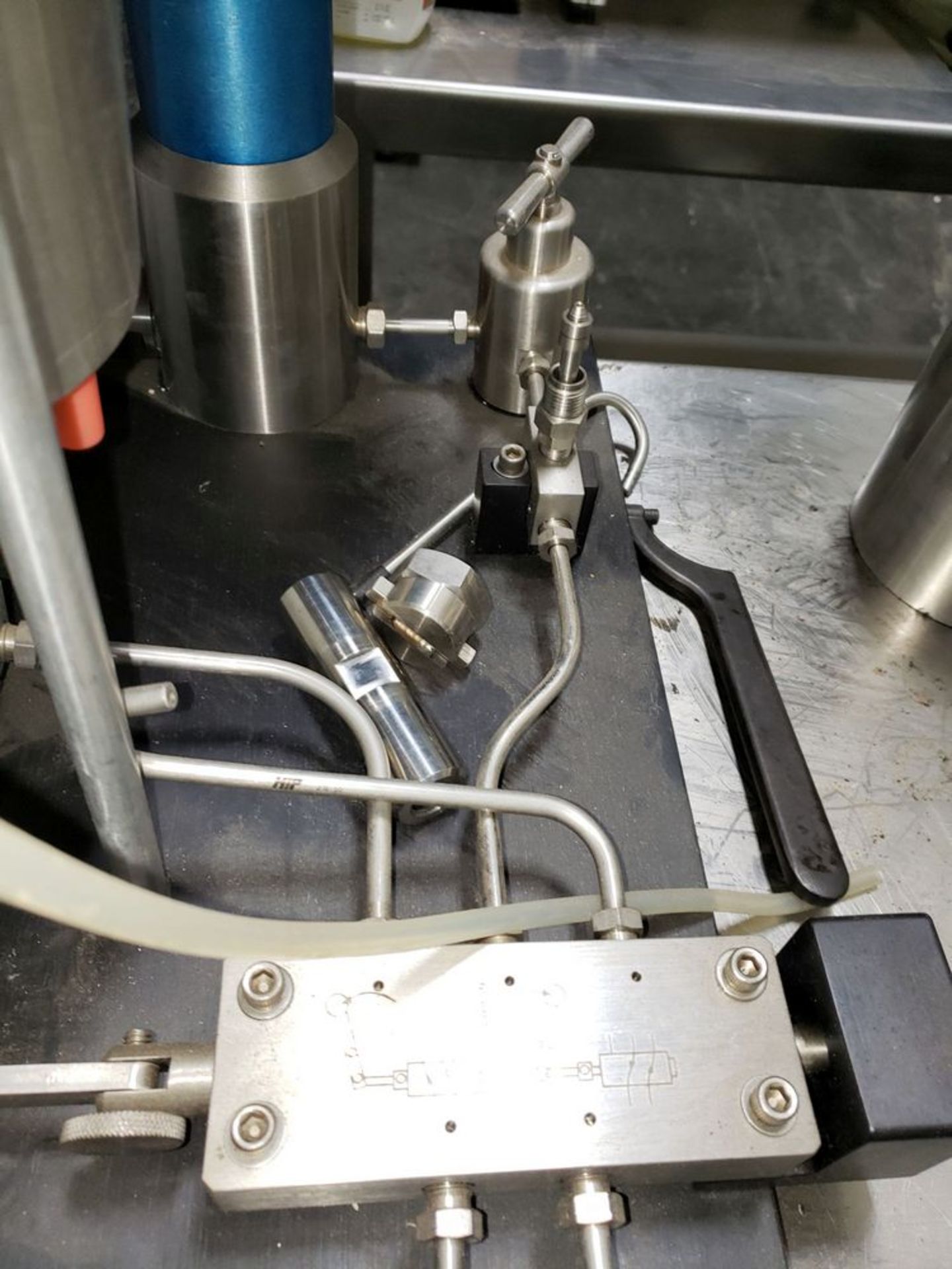 Microfluidizer, Model 110 F, Serial no. 200124, stainless steel product ...
