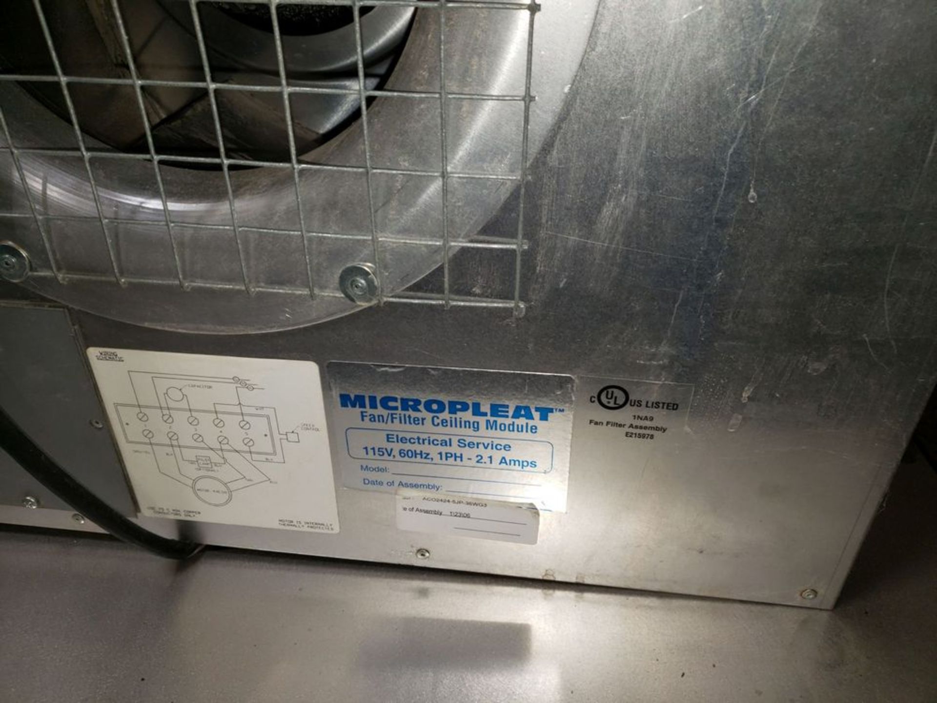 Airguard HEPA filter, type Micropleat, model H2323W55, with blower, 290 cfm, serial# 2997943. - Image 2 of 4