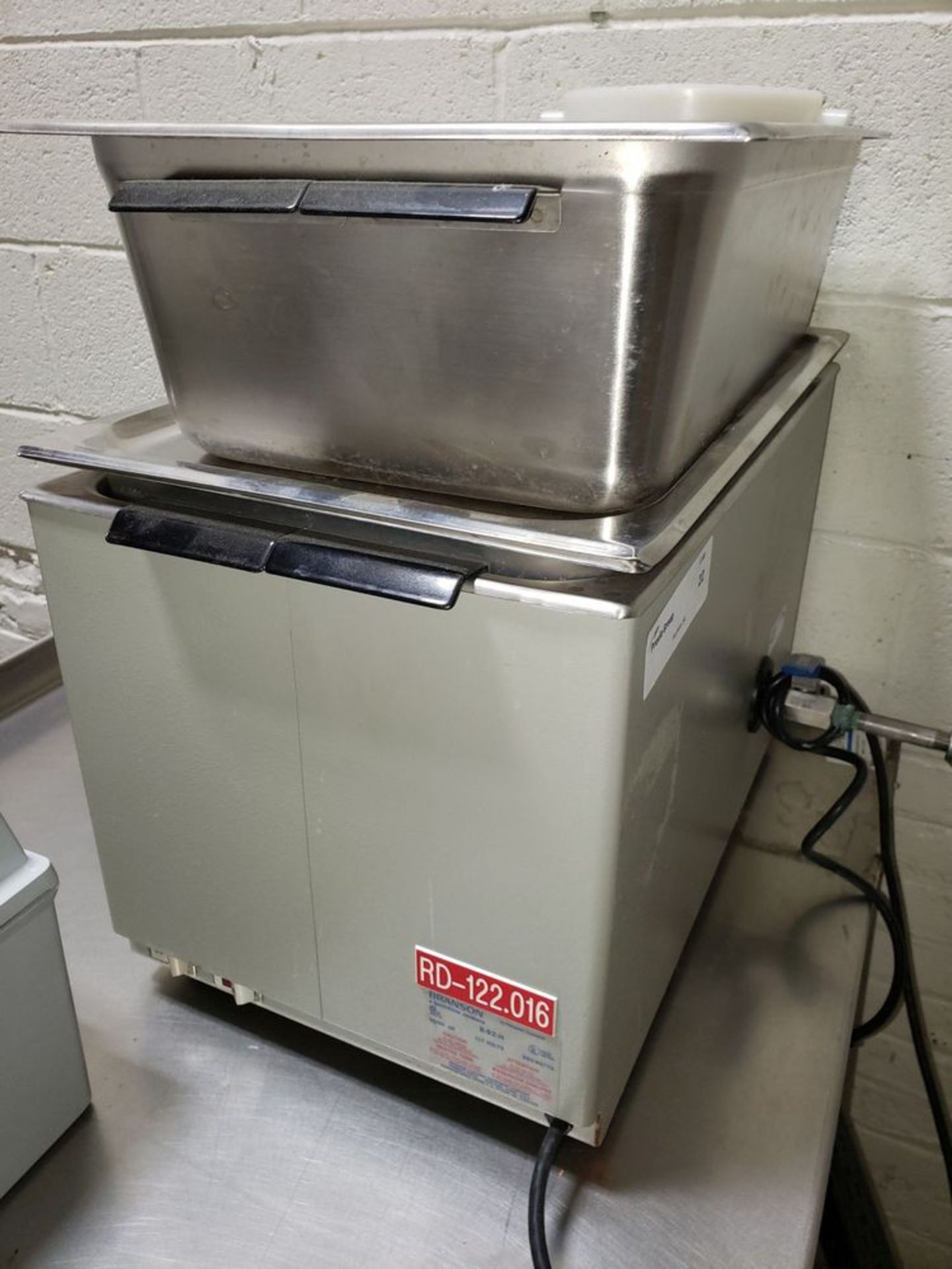 Branson Ultrasonic Cleaner, Model B-92-H, with (2) baskets - Image 8 of 8