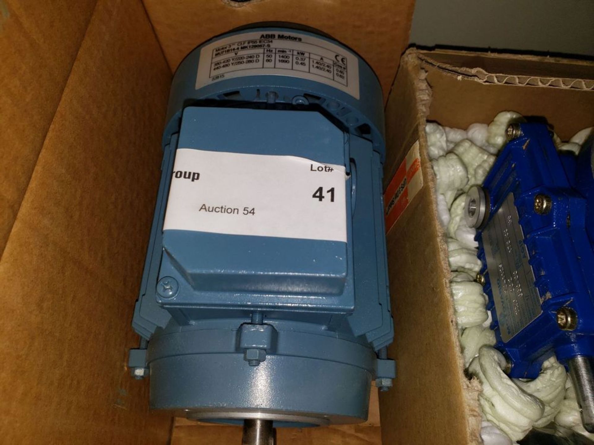 Lot of (2) ABB DC motors, with (1) gearbox, un in boxes, 0.37 and 0.45 kW motors. - Image 2 of 12