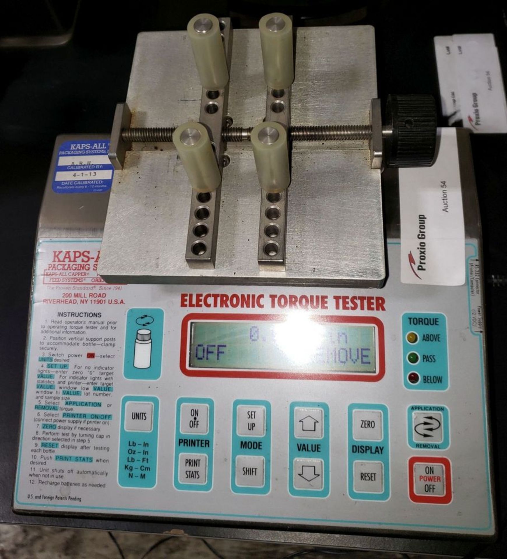 Kaps-All Electronic Torque Tester, model EB650A, with power supply - Image 2 of 6