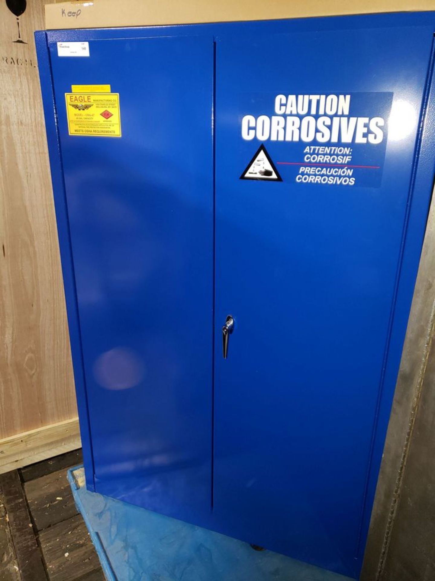 Un Eagle Corrosives containment cabinet, 45 gal capacity, model CRA-47 - Image 4 of 9