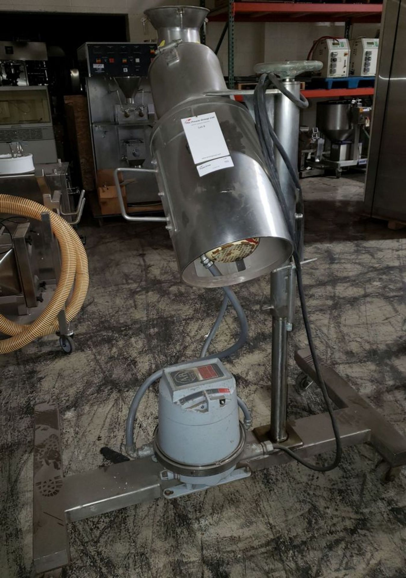 Glatt Sieve, Type TR160-2, stainless steel construction, with 2.0 mm screen, 2.2 KW 460 volt