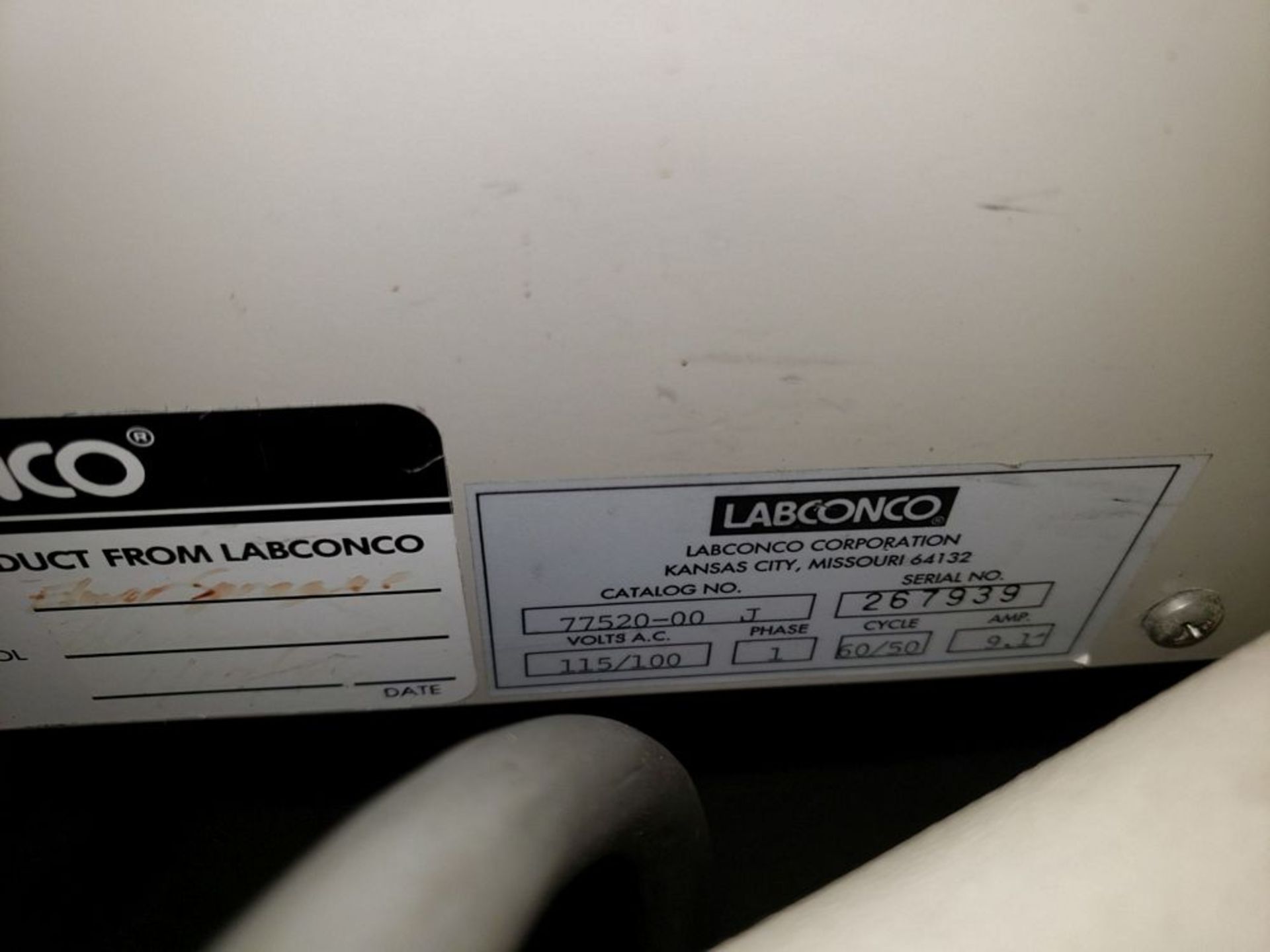 Labconco freeze dryer, cat# 77520-00J, 20 head, 115 volt on stand, serial# 267939. - Image 10 of 10