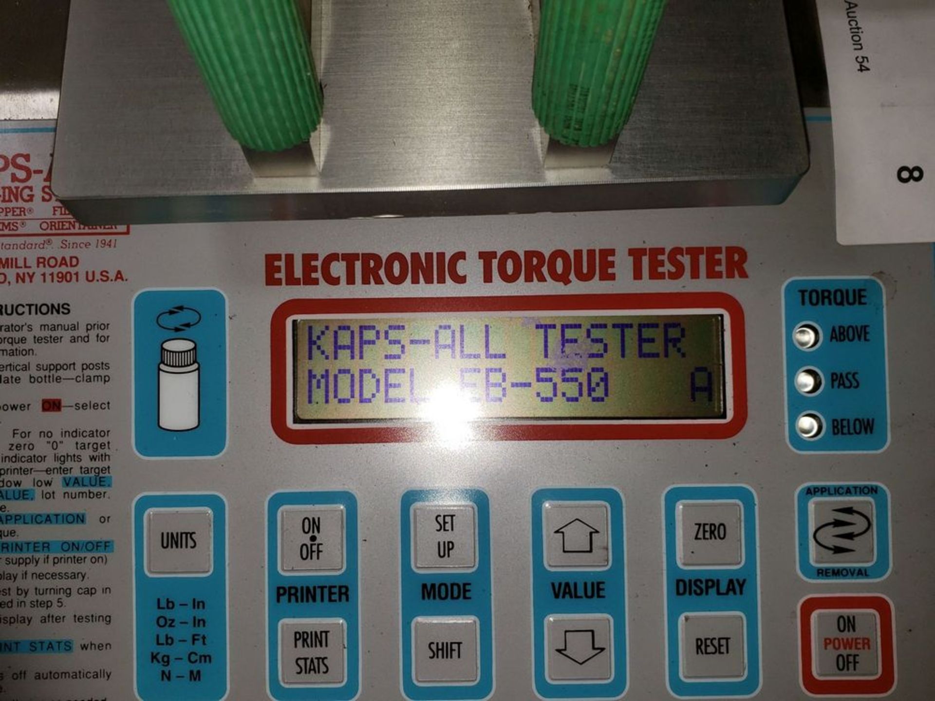 Kaps-All Electronic Torque Tester, model EB500, with power supply - Image 2 of 8