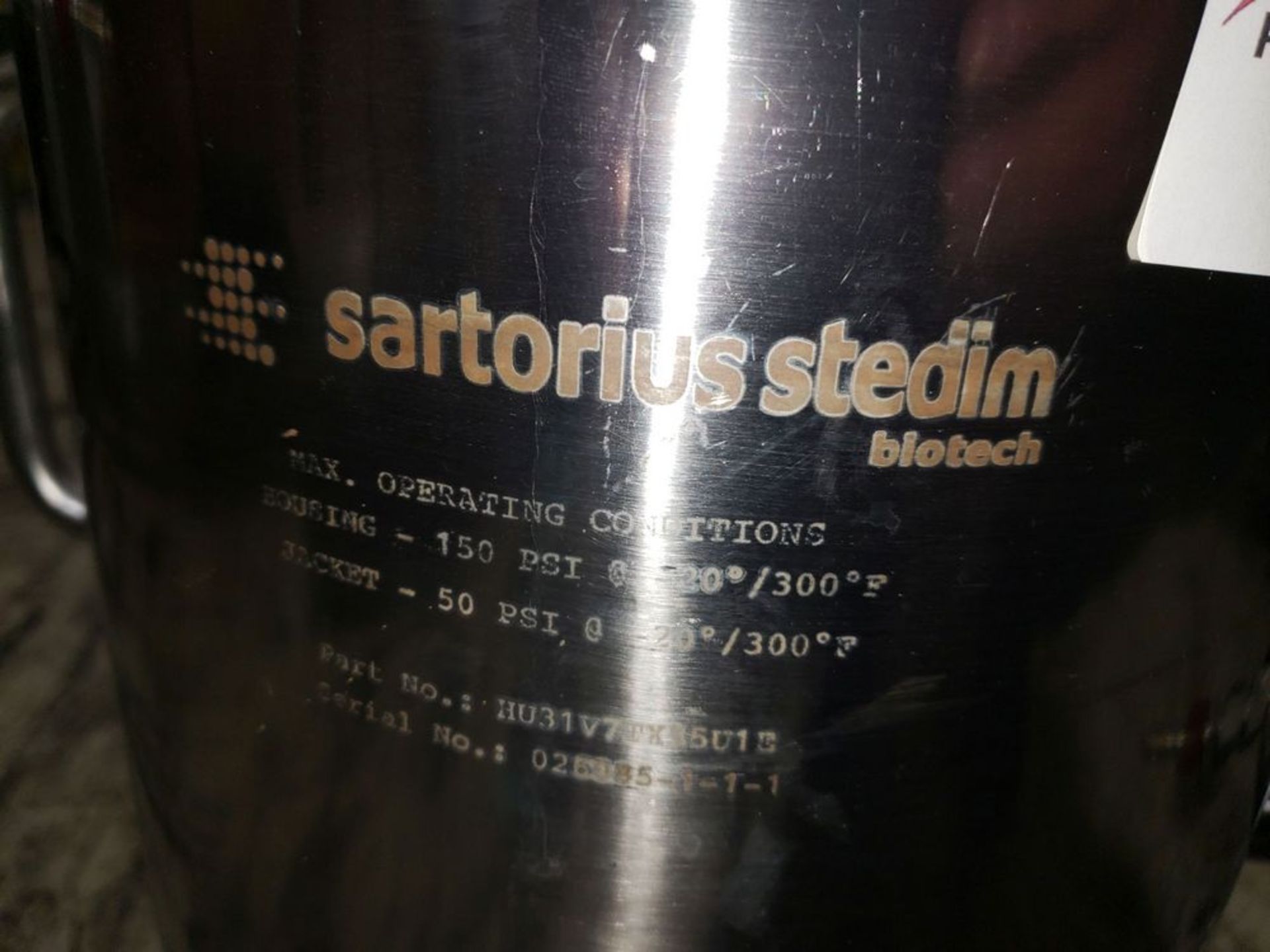 Sartorious Stedim Biotech filter housing, stainless steel construction - Image 7 of 7