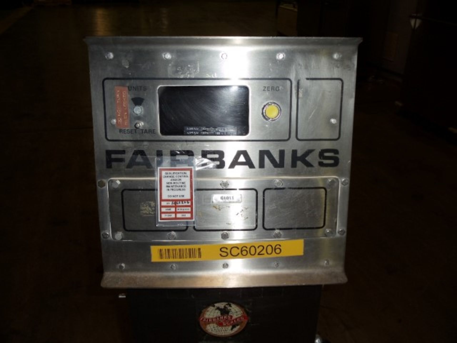 24" x 28" Fairbanks floor scale, model H90, stainless steel base, serial# 7601. - Image 3 of 3