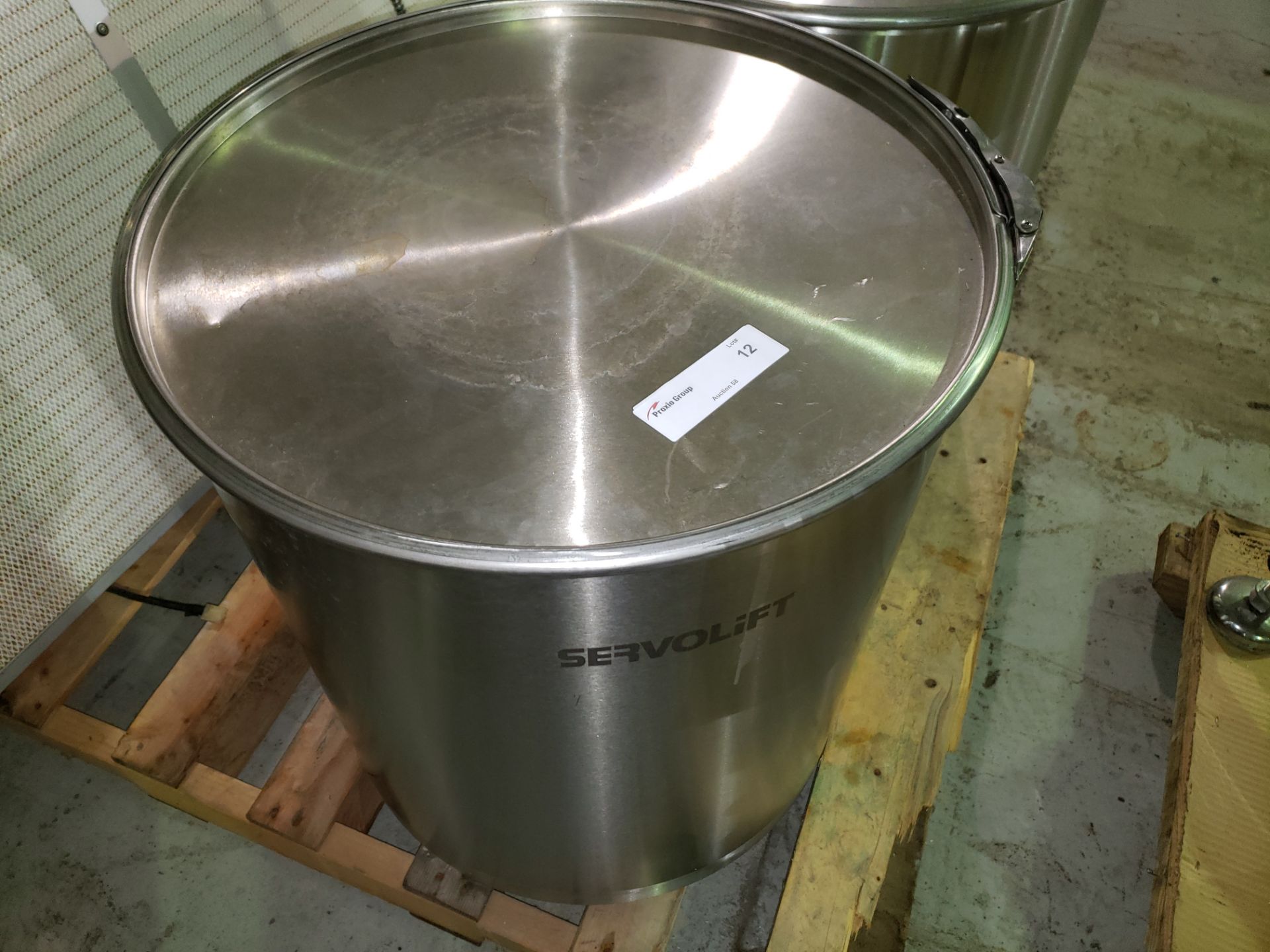 Servolift Mixing Bin, s/s construction, 22" diameter x 24" straight side - Image 2 of 2