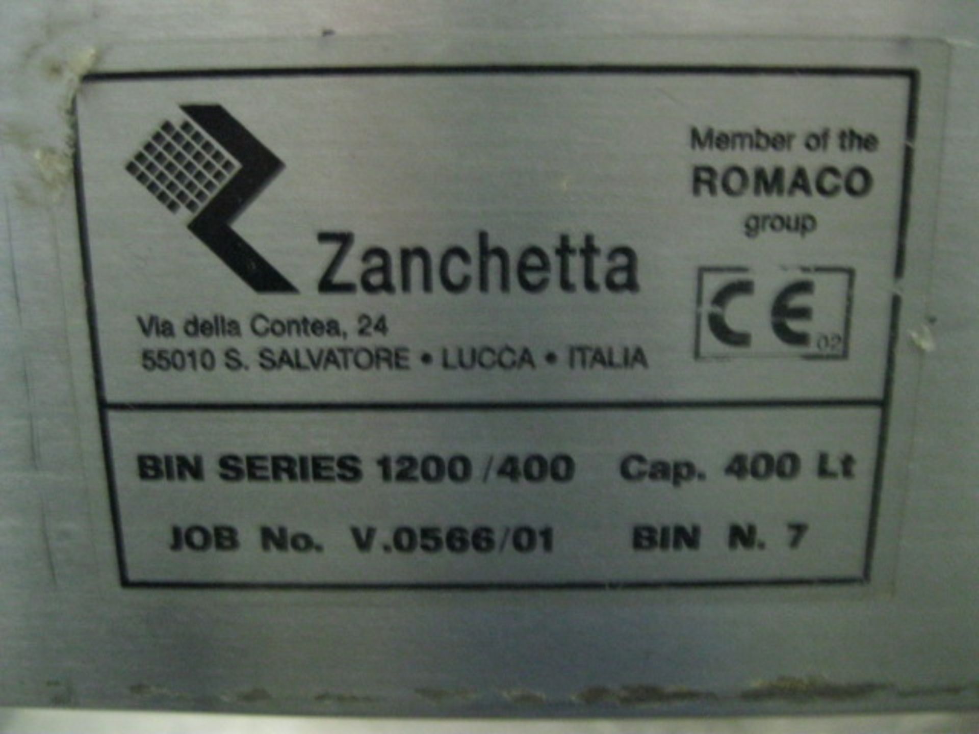 Zanchetta bin blender, model CANGURO TUMBLER, model 500 FS, Series 2000, all stainless steel - Image 25 of 30