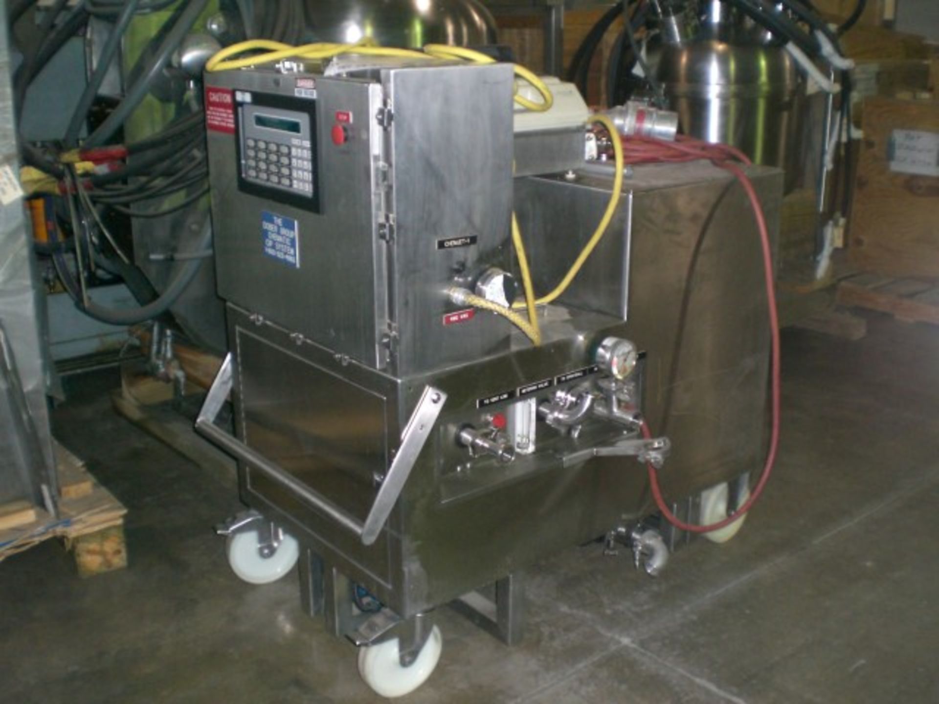 Dober Group CIP system, chematic design, stainless steel construction with (2) 1/2 HP circulation