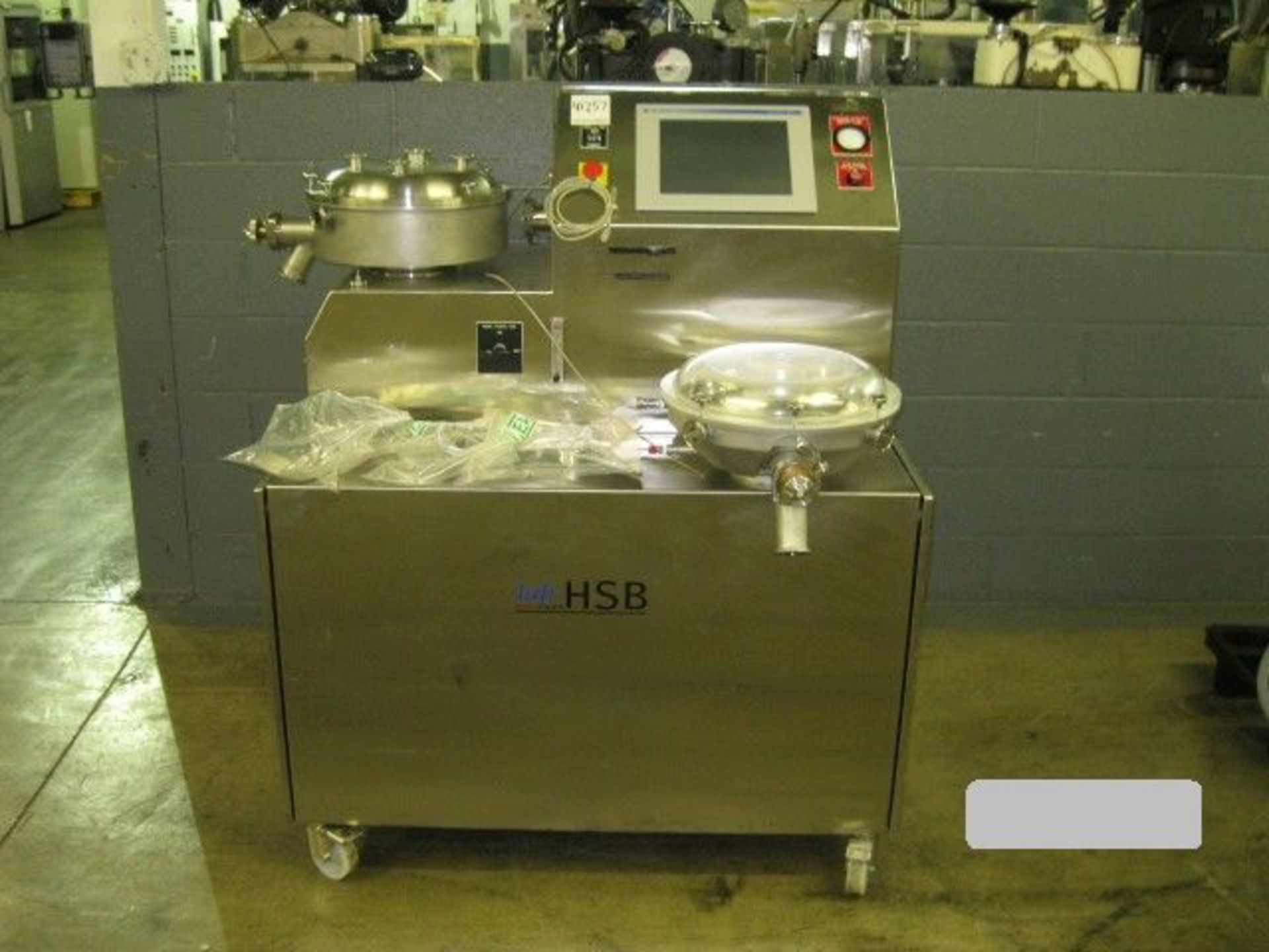 Fluid air high shear granulating mixer, model PX1, stainless steel construction, (2) 13.8 liter