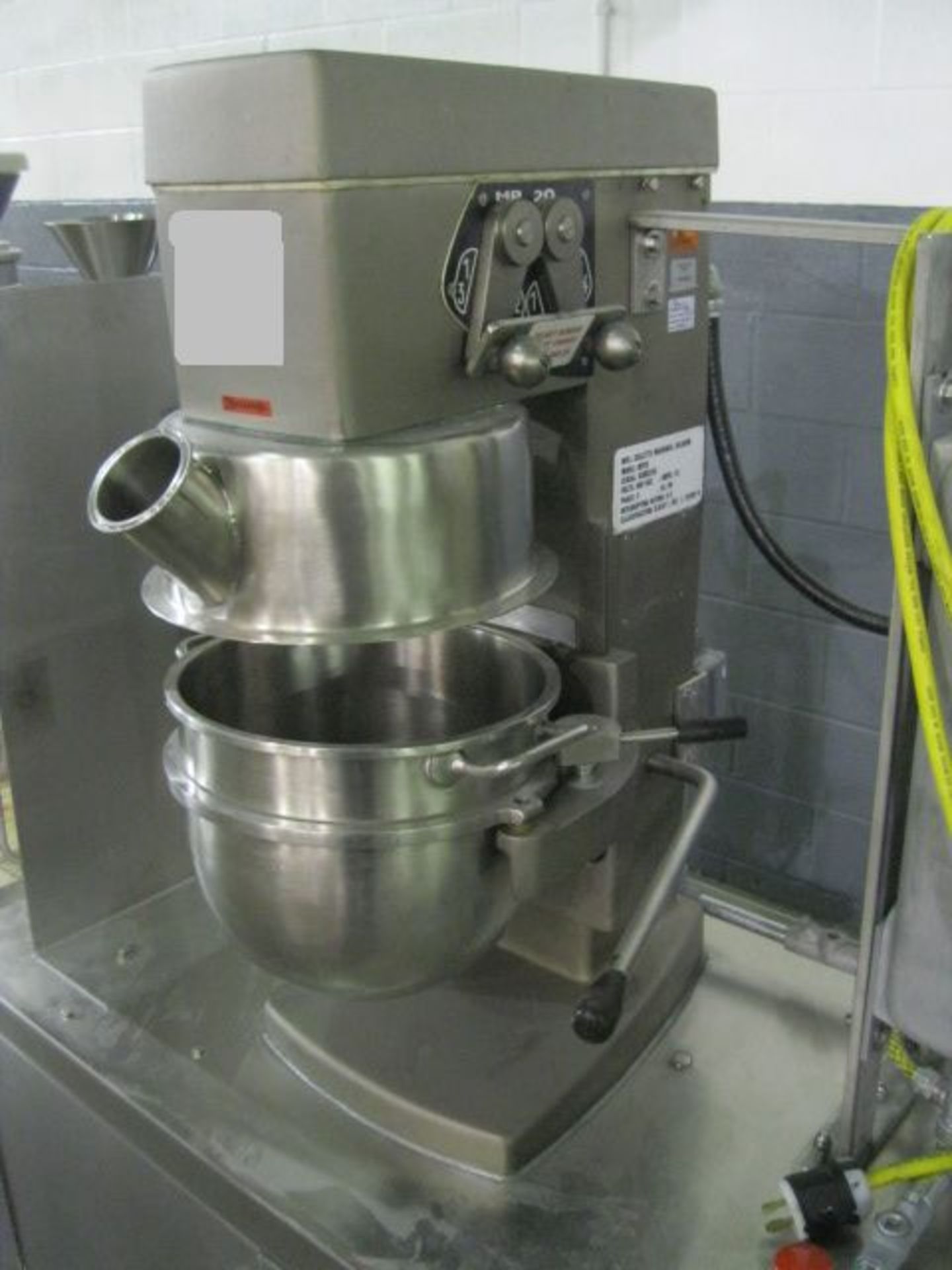 Collette planetary mixer, model MP 20, stainless steel bowl, beater and dust shroud, xp design, - Image 2 of 9
