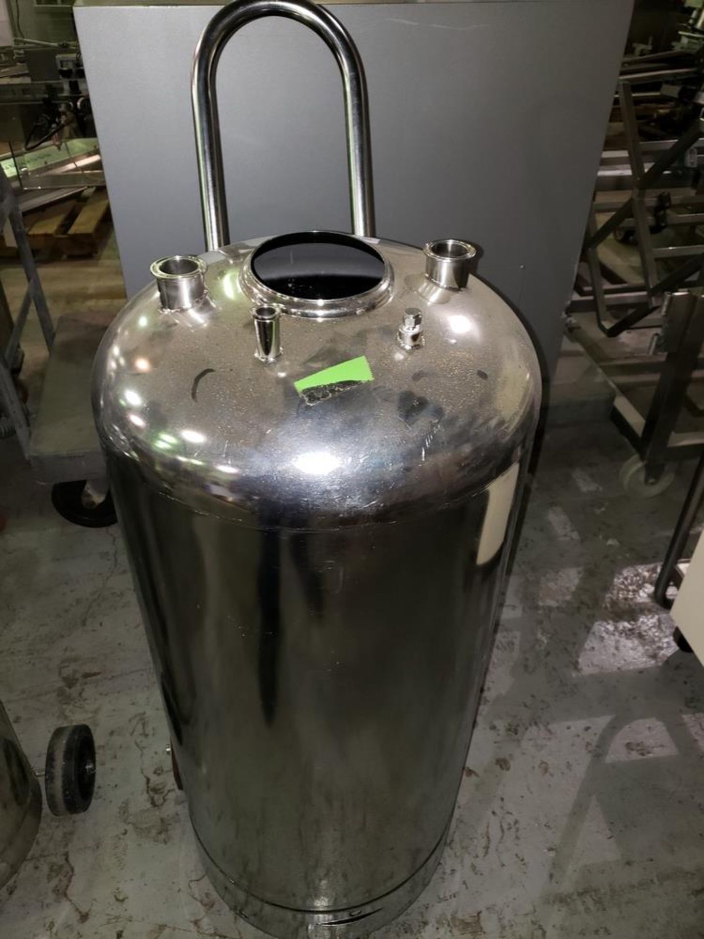 Lot of (2) stainless steel pressure vessels, Alloy products Portable stainless steel pressure