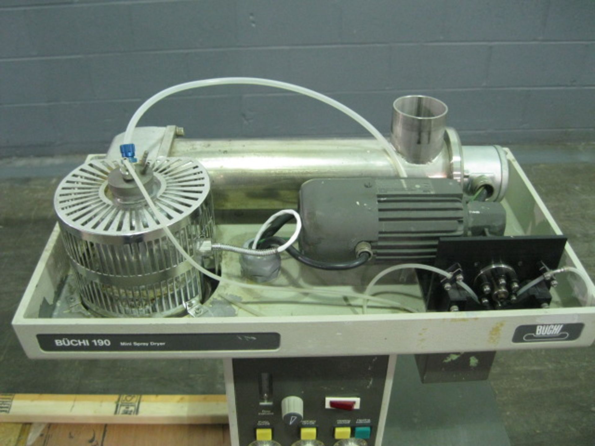 Buchi lab spray dryer, glass chamber, cyclone and dust collector, with nozzle spray atomizer - Image 6 of 12