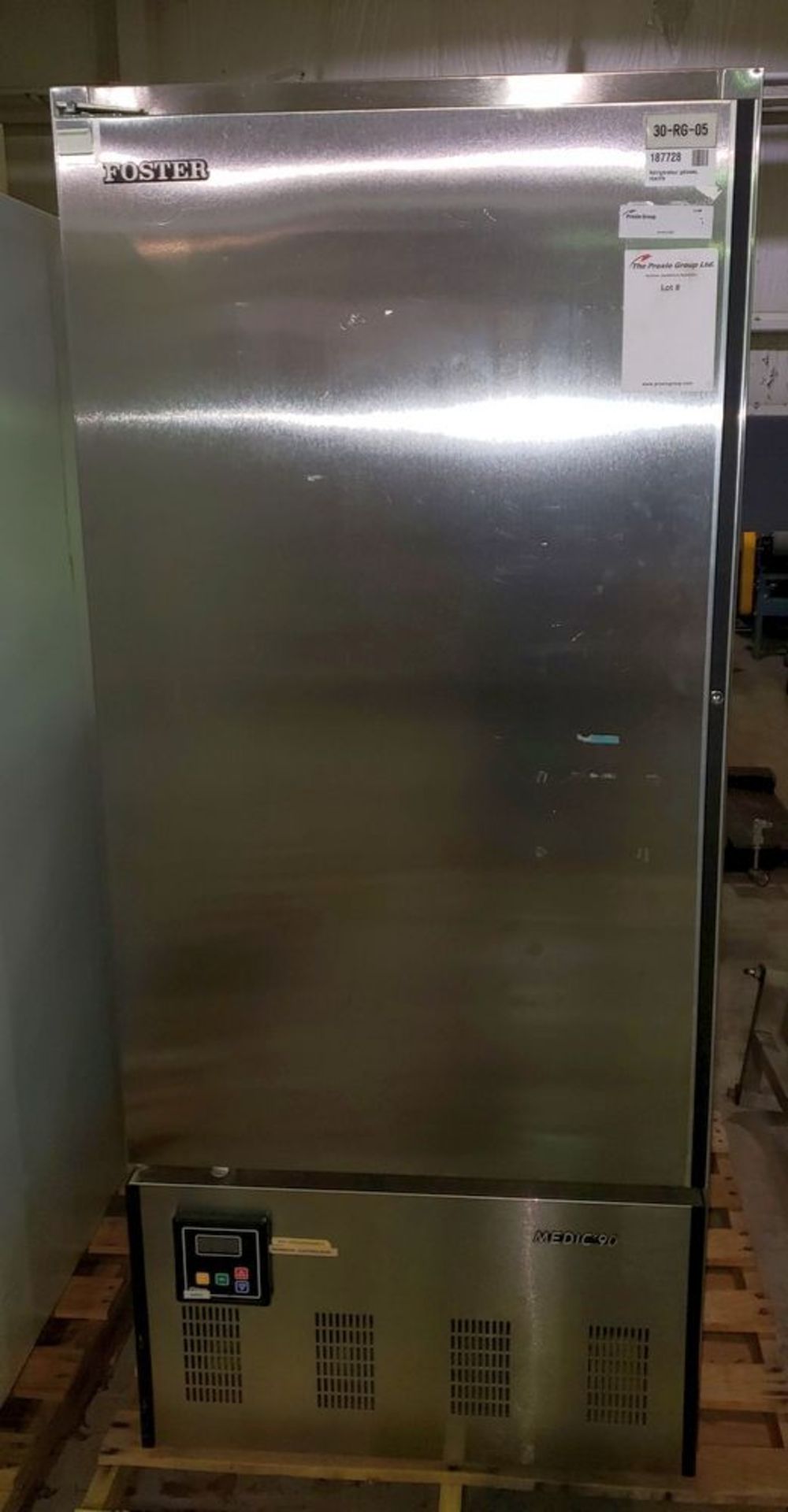 Foster freezer, modle HR-18-U(L), stainless steel construction, 48" high x 26"wide x 17"